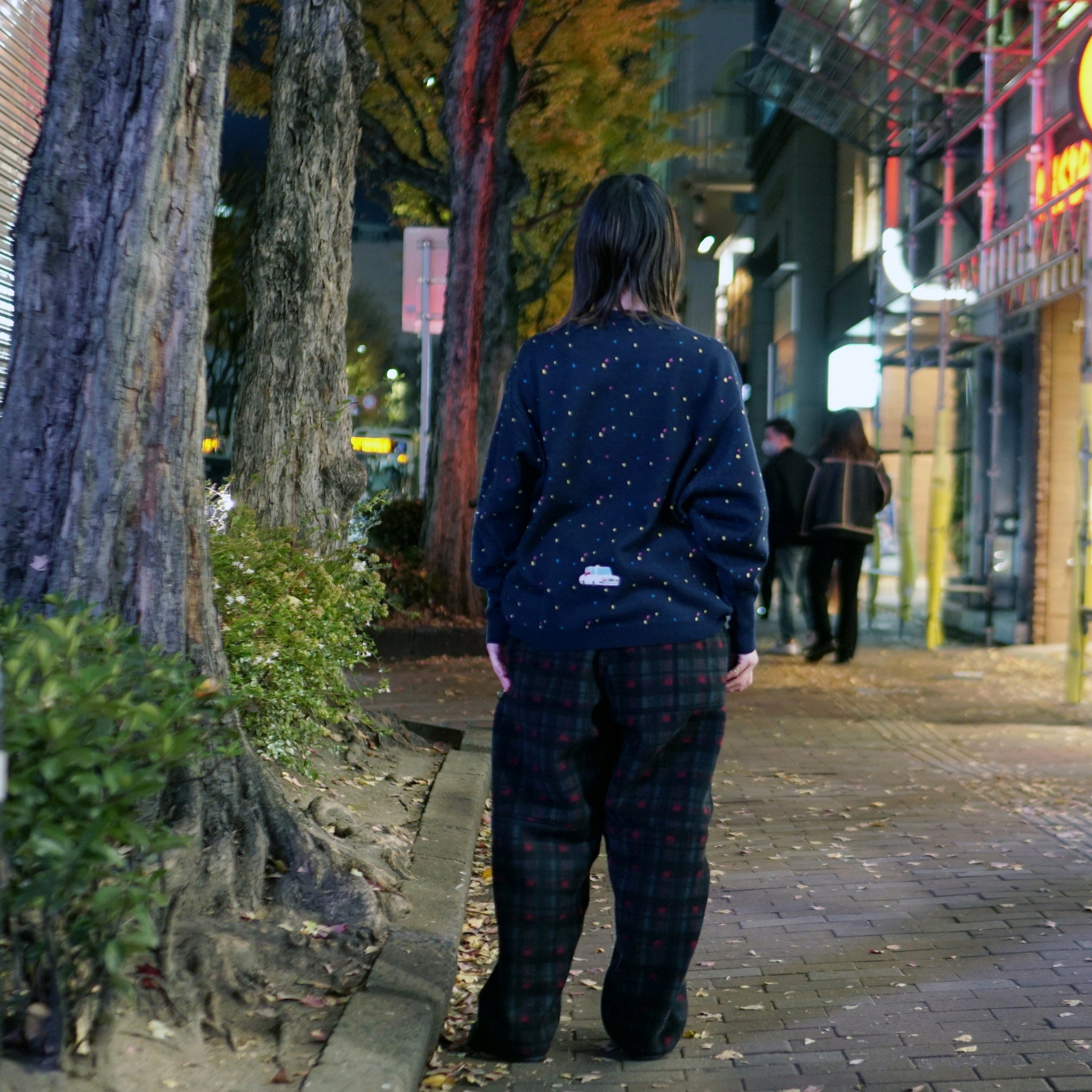 No:bsdodd-02 | Name:City Lights Knit Sweater | Color:Navy【BEDSIDEDRAMA_ベッドサイドドラマ】【archive】