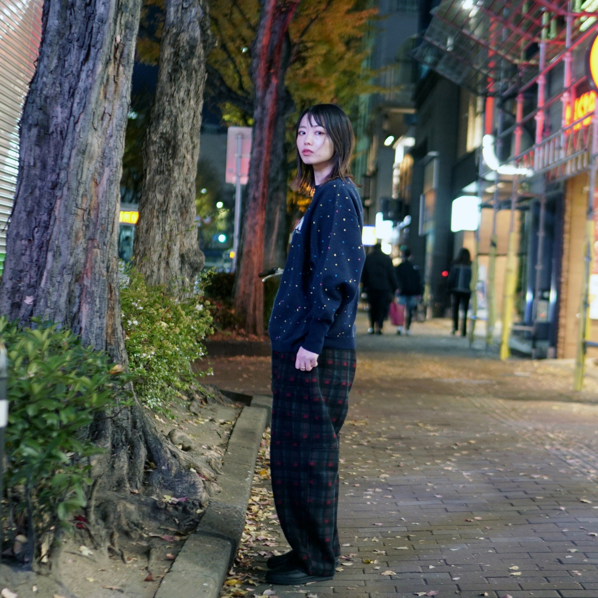 No:bsdodd-02 | Name:City Lights Knit Sweater | Color:Navy【BEDSIDEDRAMA_ベッドサイドドラマ】【archive】