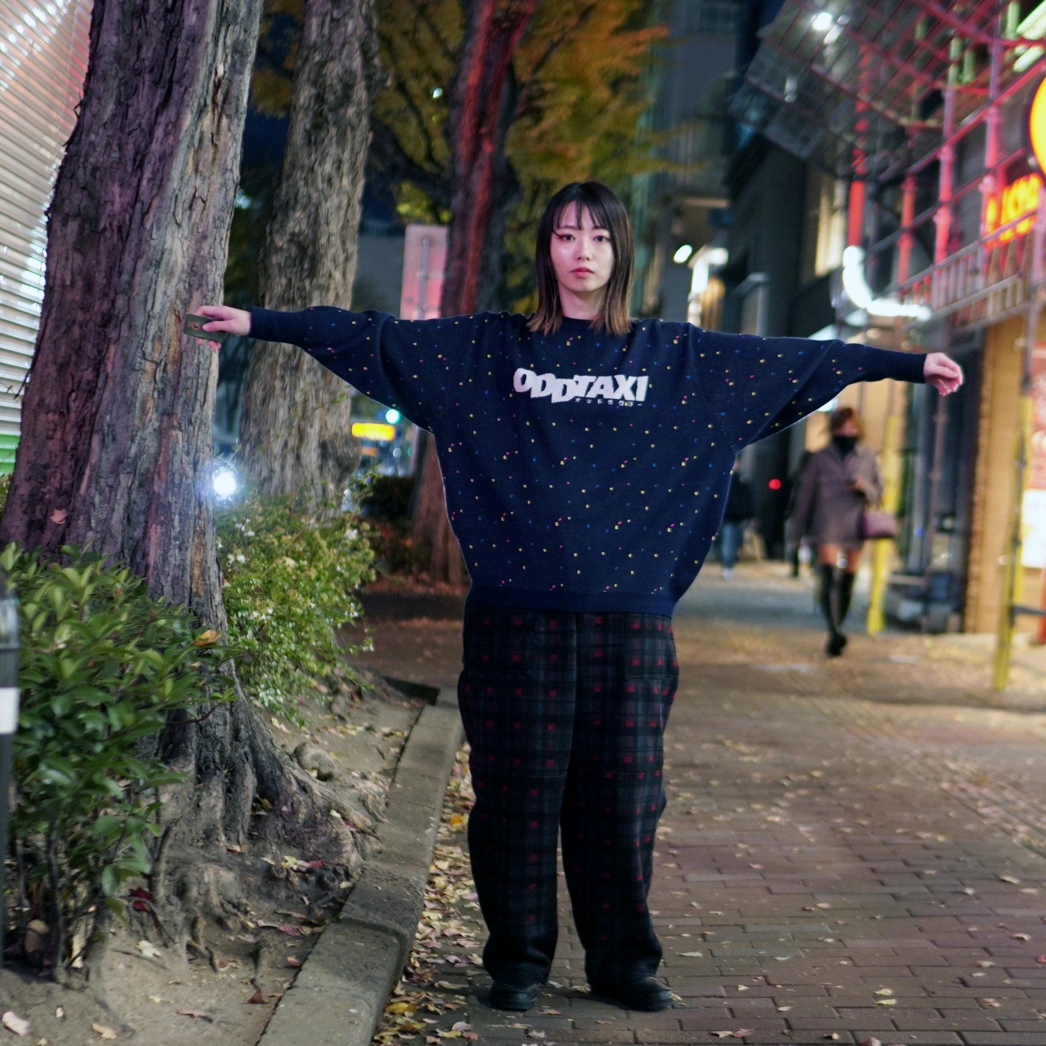 No:bsdodd-02 | Name:City Lights Knit Sweater | Color:Navy【BEDSIDEDRAMA_ベッドサイドドラマ】【archive】