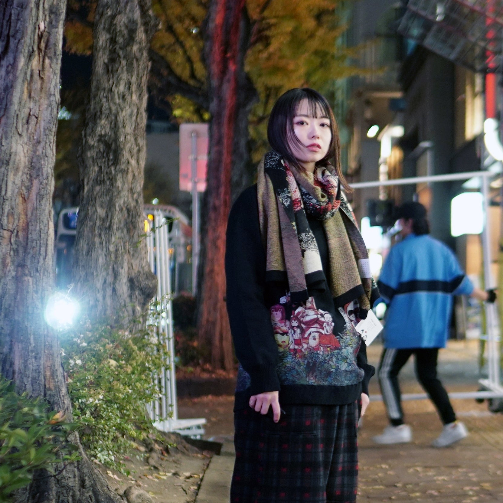 No:SF*IA-02| Name:勇者たち Knit Blanket Stole | Color:Black【浅野いにお × STOF 22AW SPECIAL ITEM】【archive】