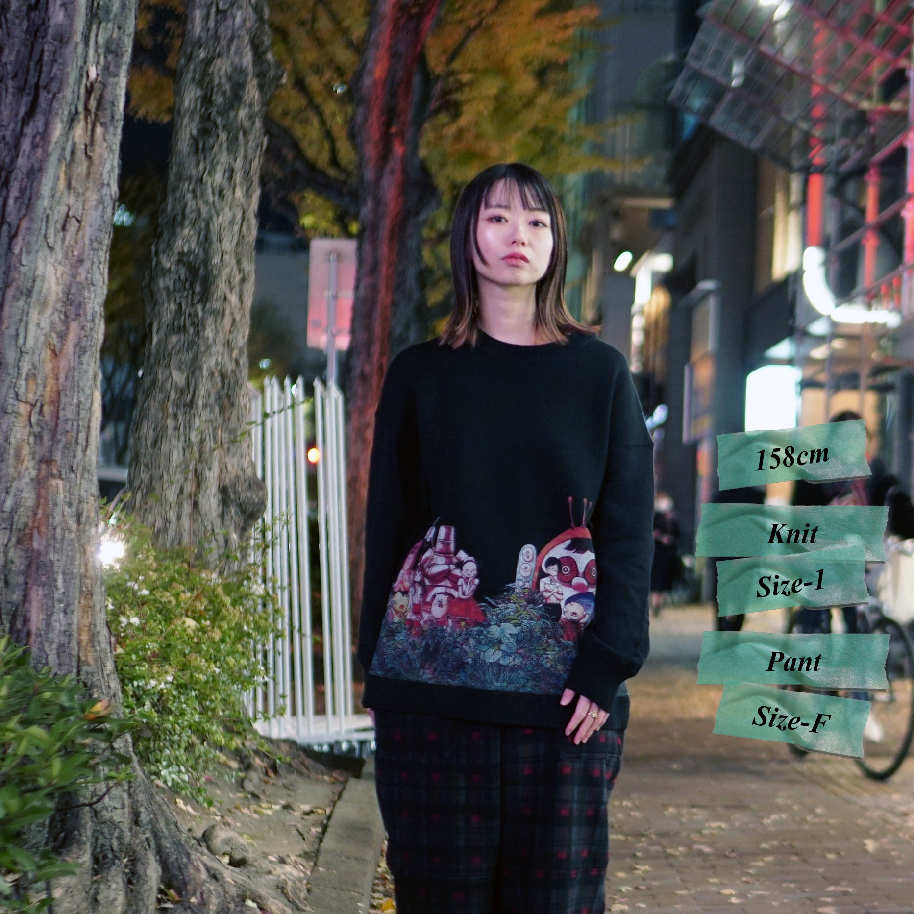 No:SF*IA-01 | Name:勇者たち Knit Sweater | Color:Black【浅野いにお × STOF 22AW SPECIAL ITEM】【archive】