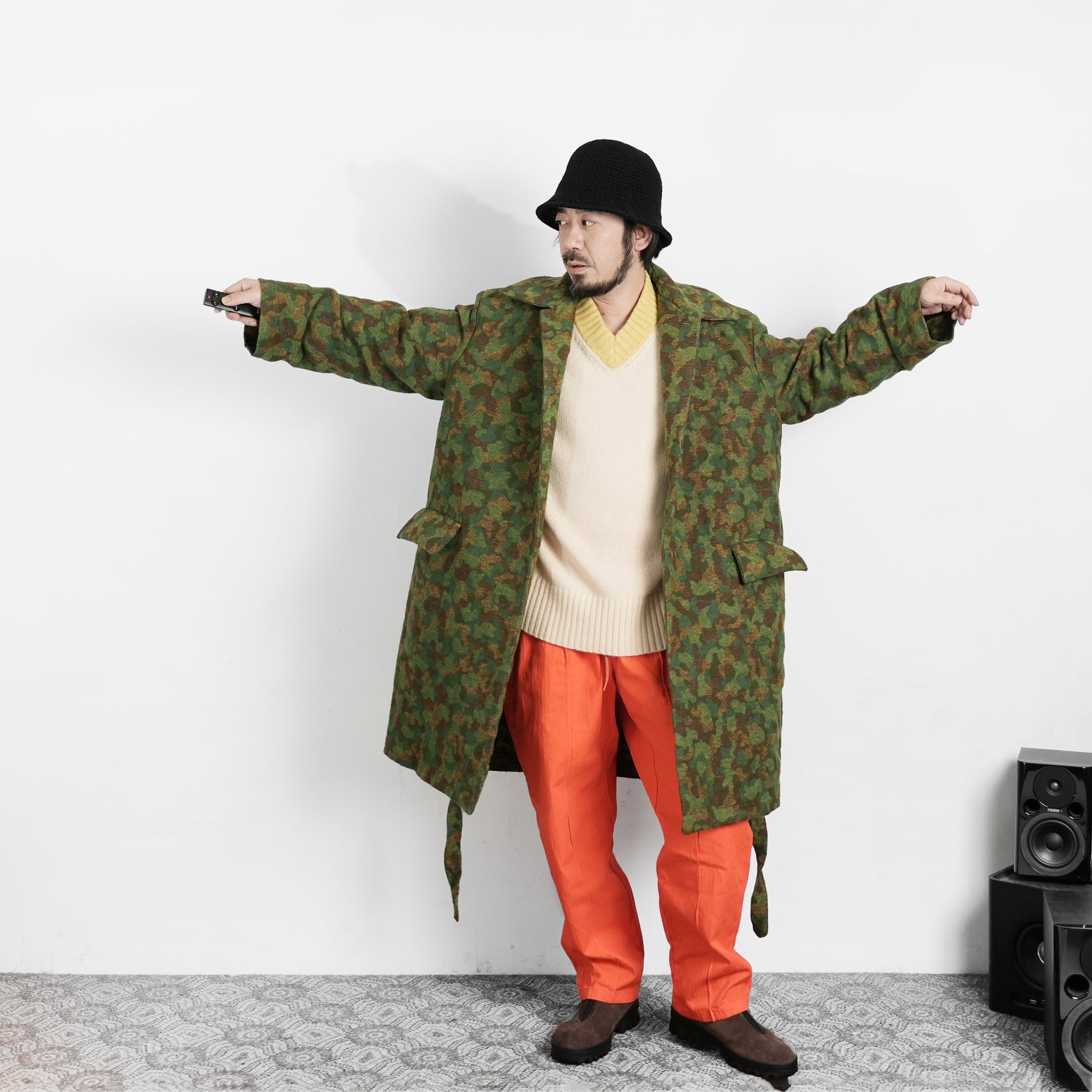 M32012 | Jute Coat | Color:Jacquard Cotton Green Camo【MONITALY_モニタリー】