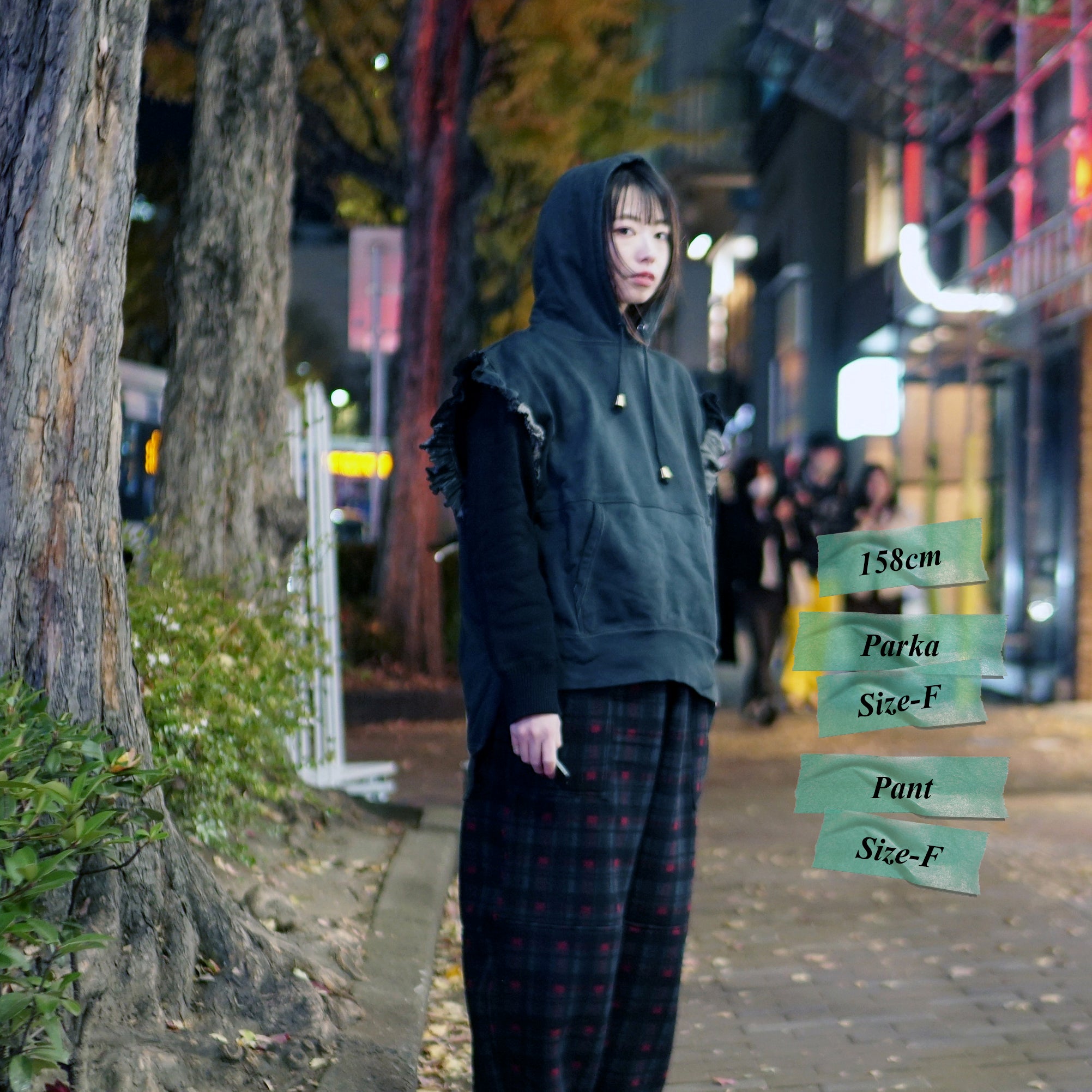 ブリーチパーカーフリルベスト – Black | REHERSALL