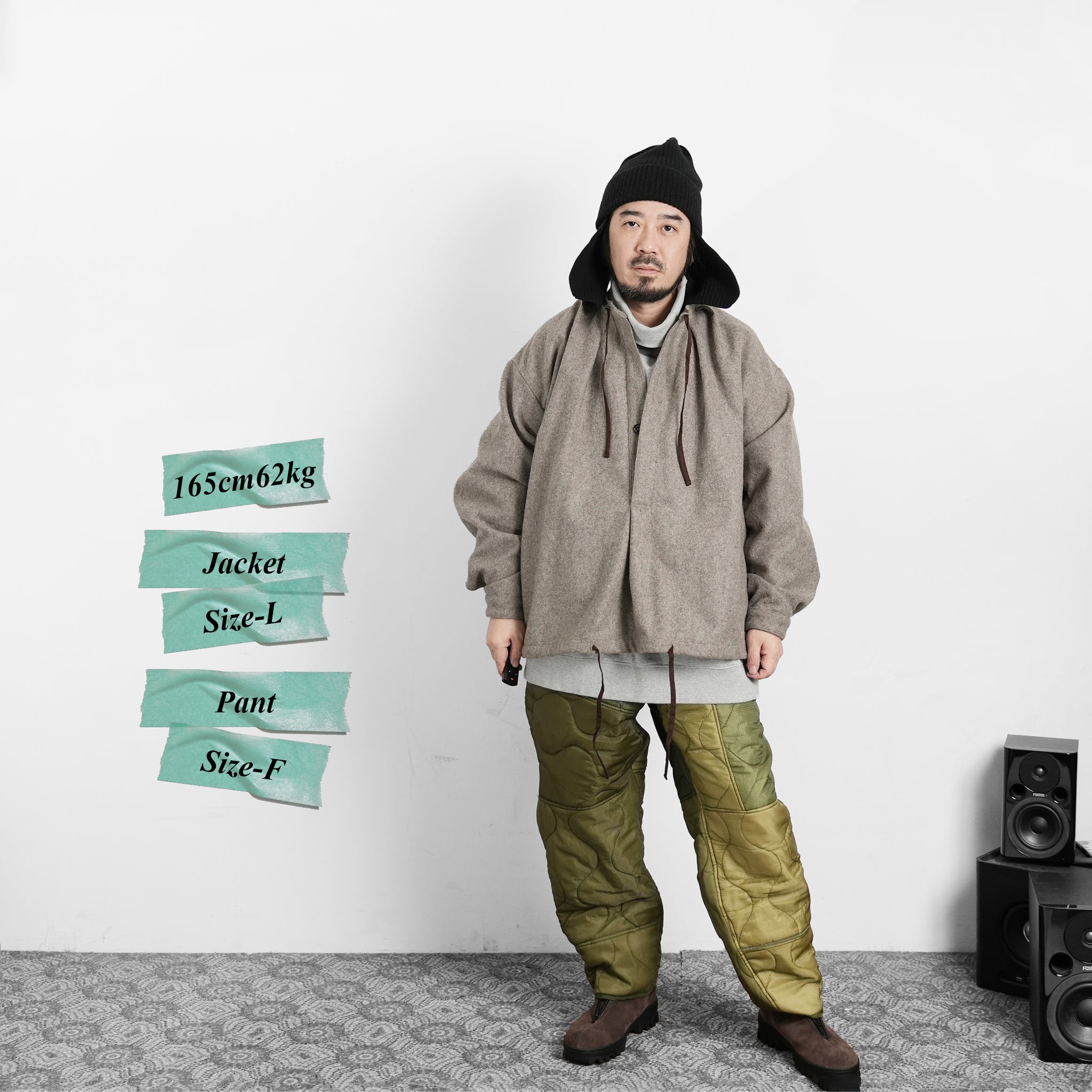 odd22fw05 | Quilting Pants – Olive | ODDMENT