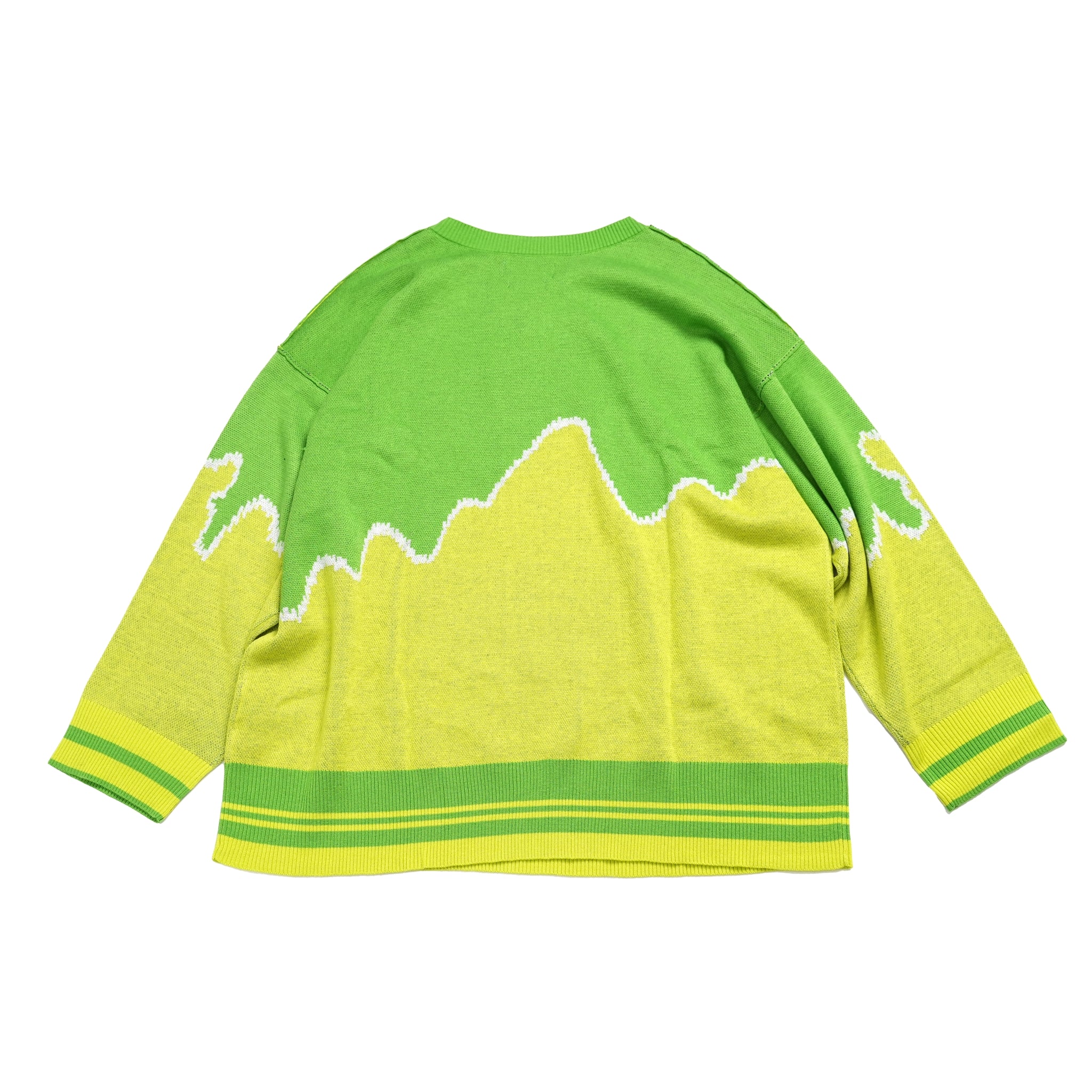 pw22kt02 | panda knit top | Color:grass-paddy | Size:2【PLATEAU STUDIO_プラトー スタジオ】