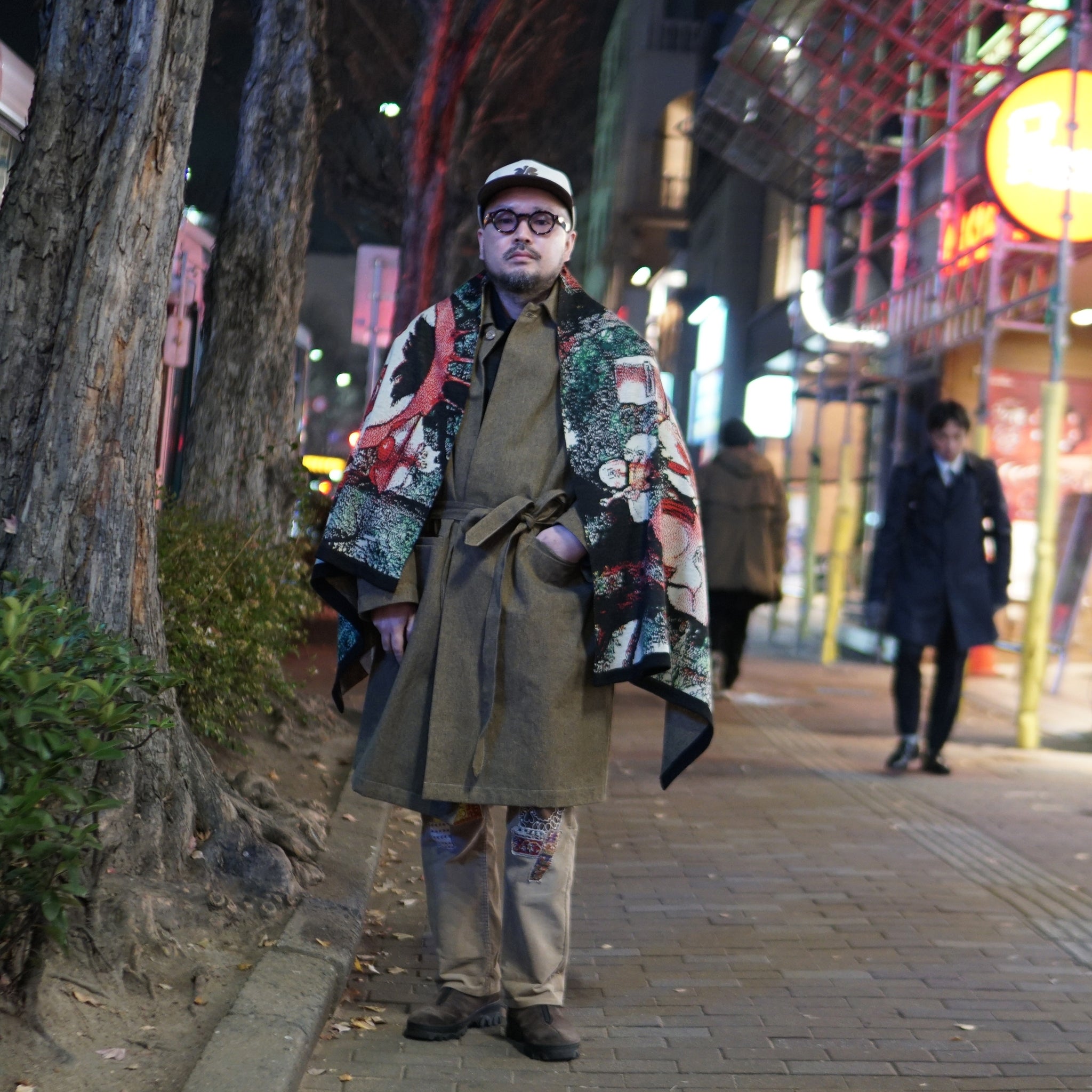 No:SF*IA-02| Name:勇者たち Knit Blanket Stole | Color:Black【浅野いにお × STOF 22AW SPECIAL ITEM】【archive】