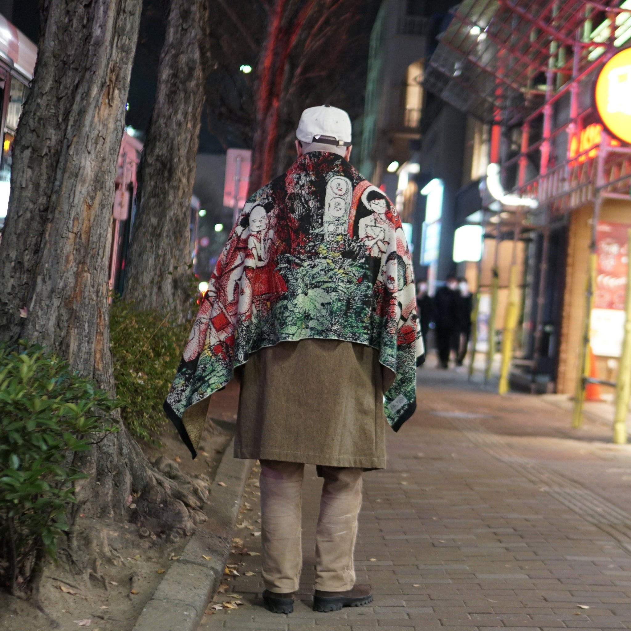 No:SF*IA-02| Name:勇者たち Knit Blanket Stole | Color:Black【浅野いにお × STOF 22AW SPECIAL ITEM】【archive】