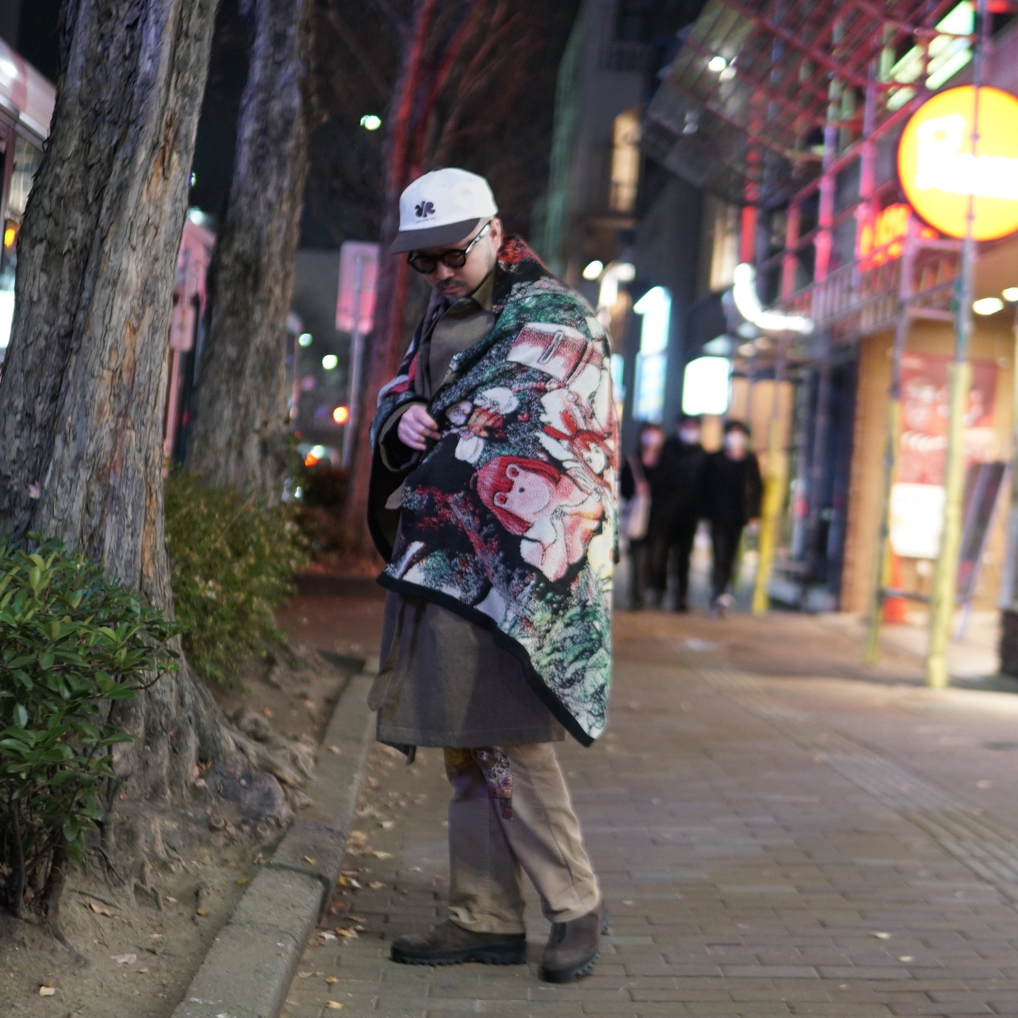 No:SF*IA-02| Name:勇者たち Knit Blanket Stole | Color:Black【浅野いにお × STOF 22AW SPECIAL ITEM】【archive】