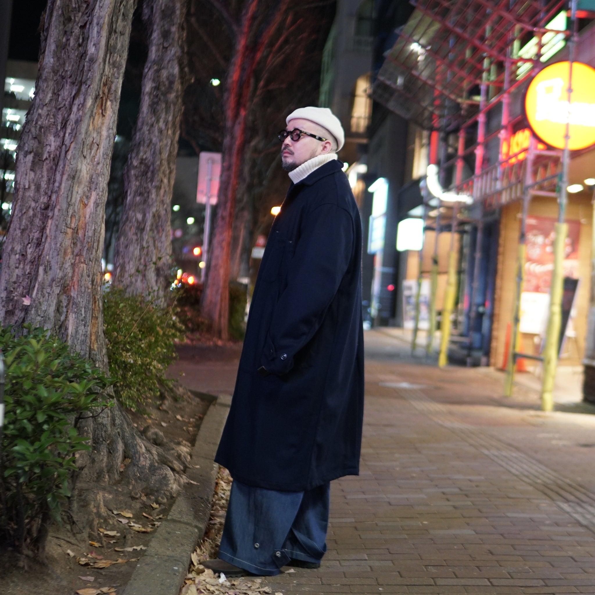 No:M30007B | Name:Horse Keeper Shop Coat | Color:Wool Flannel Solid Navy【MONITALY_モニタリー】【archive】