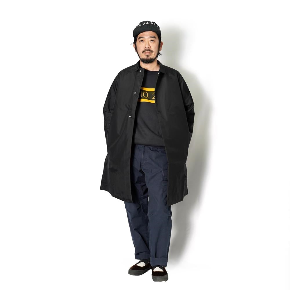 No:PH21FW-002 | Name:P.H.M. Long Coat | Color:Black/Beige | Size:M/L【POWDERHORN MOUNTAINEERING】【入荷予定アイテム・入荷連絡可能】-POWDERHORN MOUNTAINEERING-ADDICTION FUKUOKA