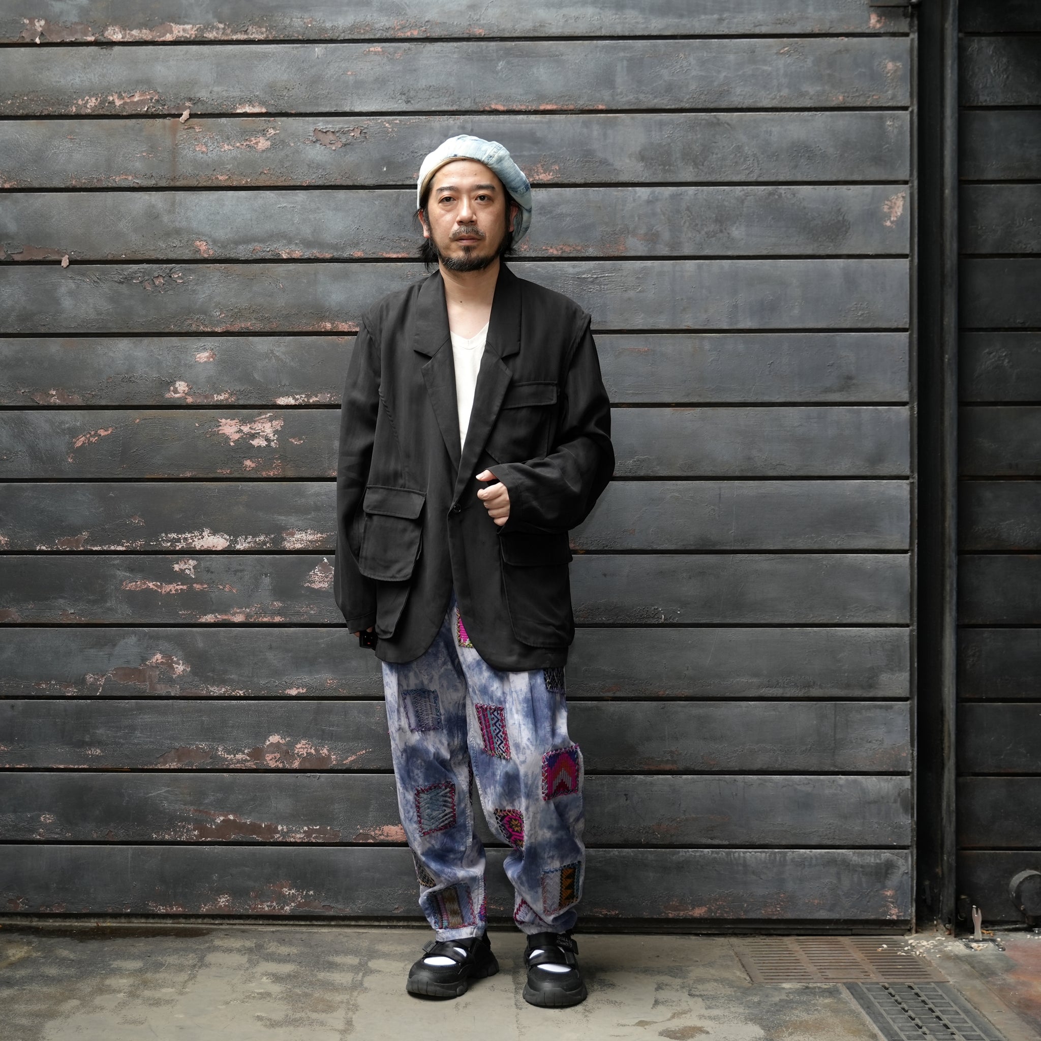 No:M31017-17 | Name:Ura Low Lapel Blazer | Color:Tencel Black【MONITALY_モニタリー】