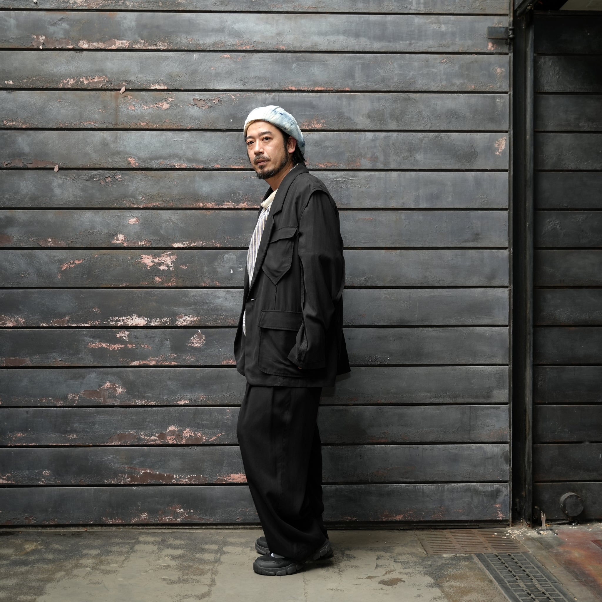 No:M31017-17 | Name:Ura Low Lapel Blazer | Color:Tencel Black【MONITALY_モニタリー】【archive】