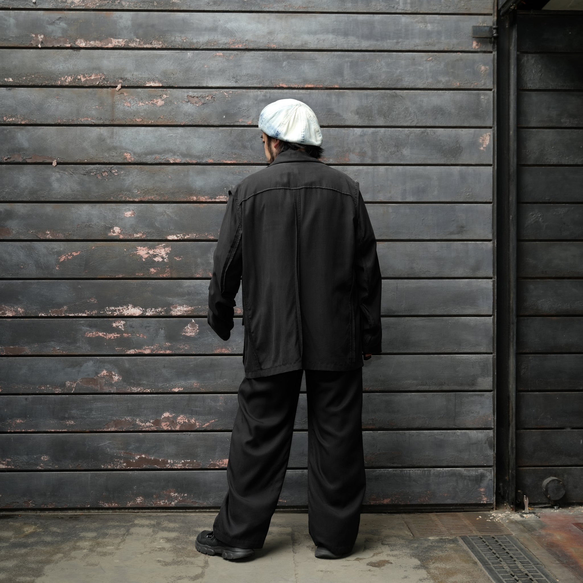 No:M31017-17 | Name:Ura Low Lapel Blazer | Color:Tencel Black【MONITALY_モニタリー】【archive】