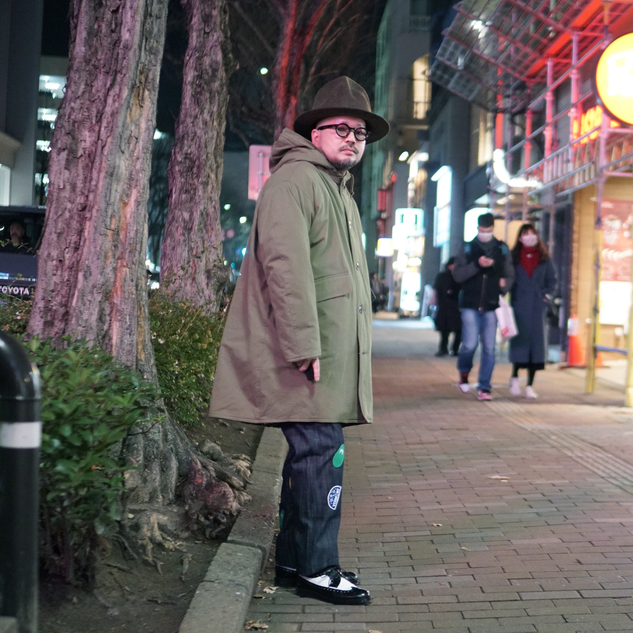 M31304 | Monitaly Xx Jeans W/ Avocado Embroidery And Patches | Color:Cone Ds Selvage Denim【MONITALY_モニタリー】