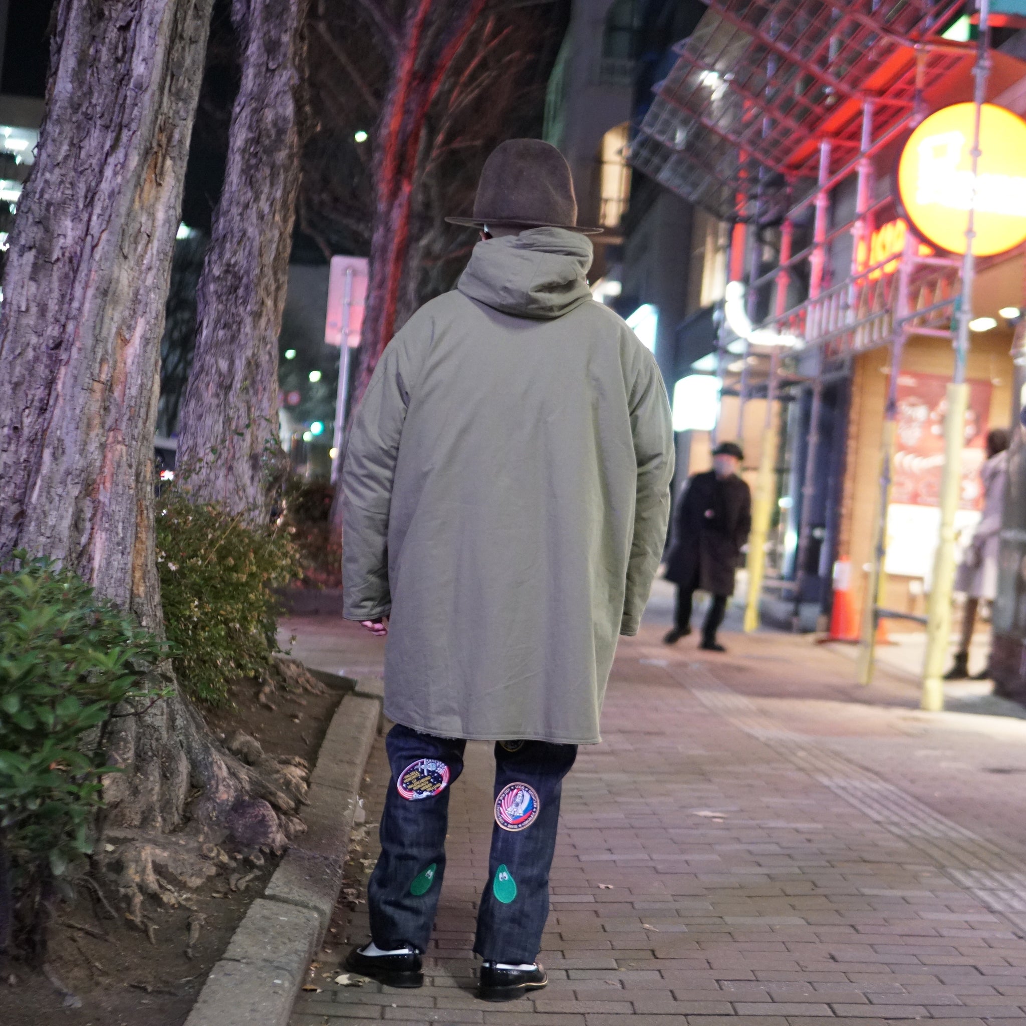 M31304 | Monitaly Xx Jeans W/ Avocado Embroidery And Patches | Color:Cone Ds Selvage Denim【MONITALY_モニタリー】