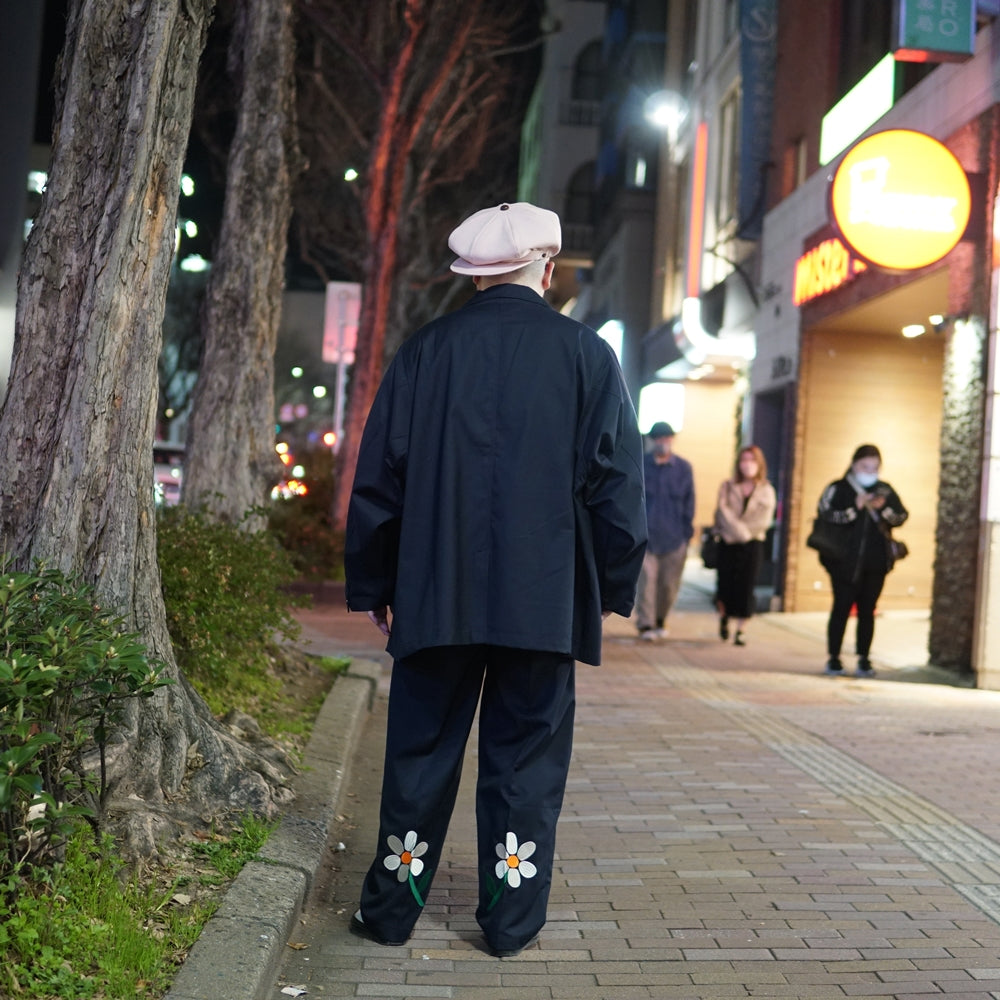 No:LL-JK01 | Name:Flower Embroidery Big Jacket | Color:Gray/Navy【EFILEVOL_エフィレボル】【archive】