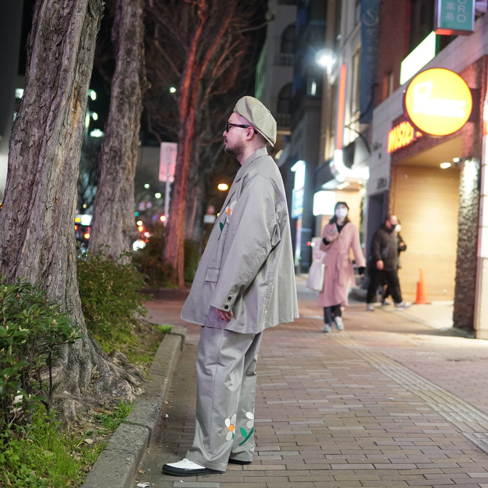 No:LL-JK01 | Name:Flower Embroidery Big Jacket | Color:Gray/Navy【EFILEVOL_エフィレボル】【archive】