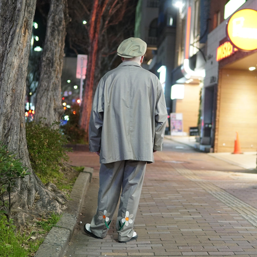 No:LL-JK01 | Name:Flower Embroidery Big Jacket | Color:Gray/Navy【EFILEVOL_エフィレボル】【archive】