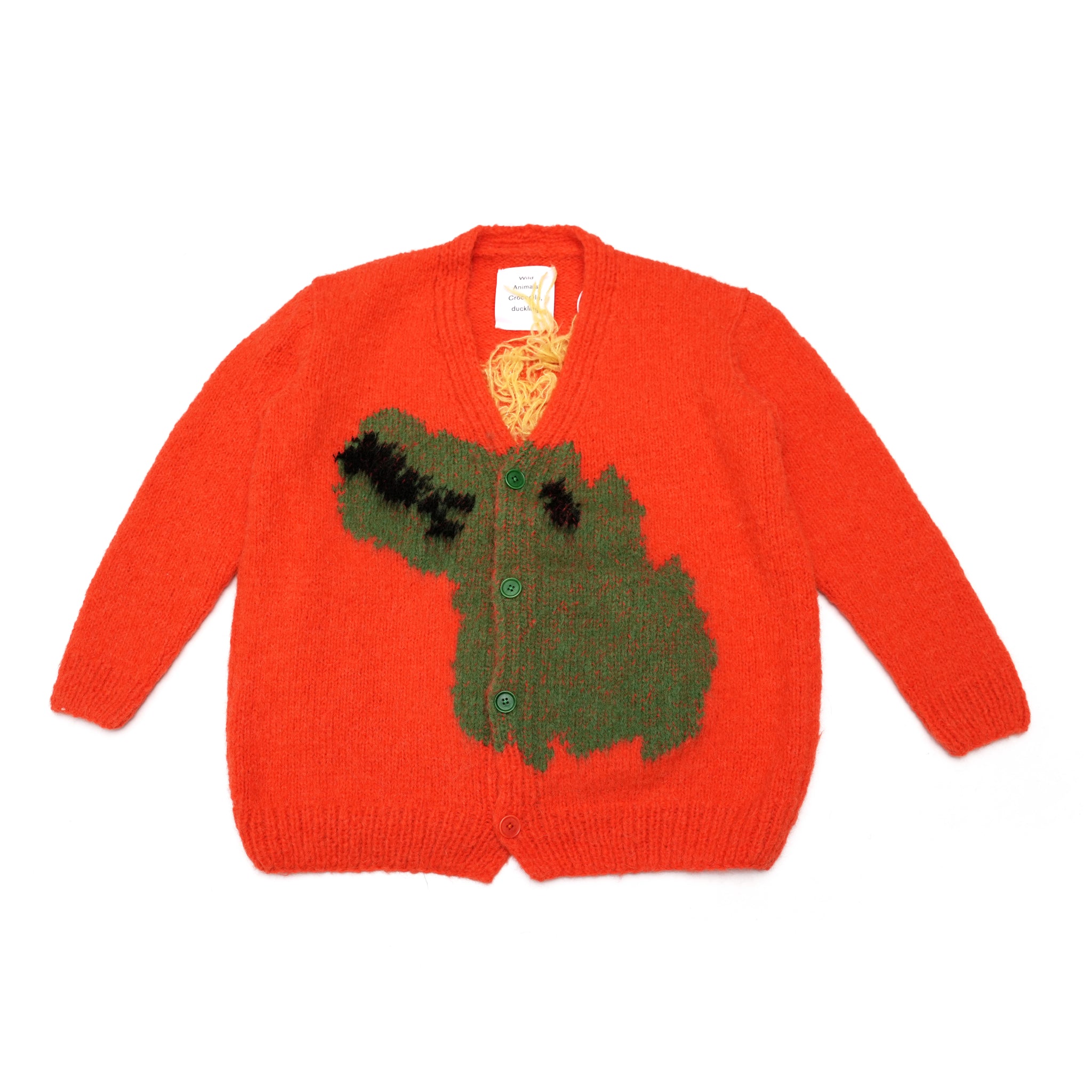 No:WA2-Cardigan-CD | Name:Crocodile Duckling | Type:Cardigan | Color:Coral【WILD ANIMALS_ワイルドアニマルズ】
