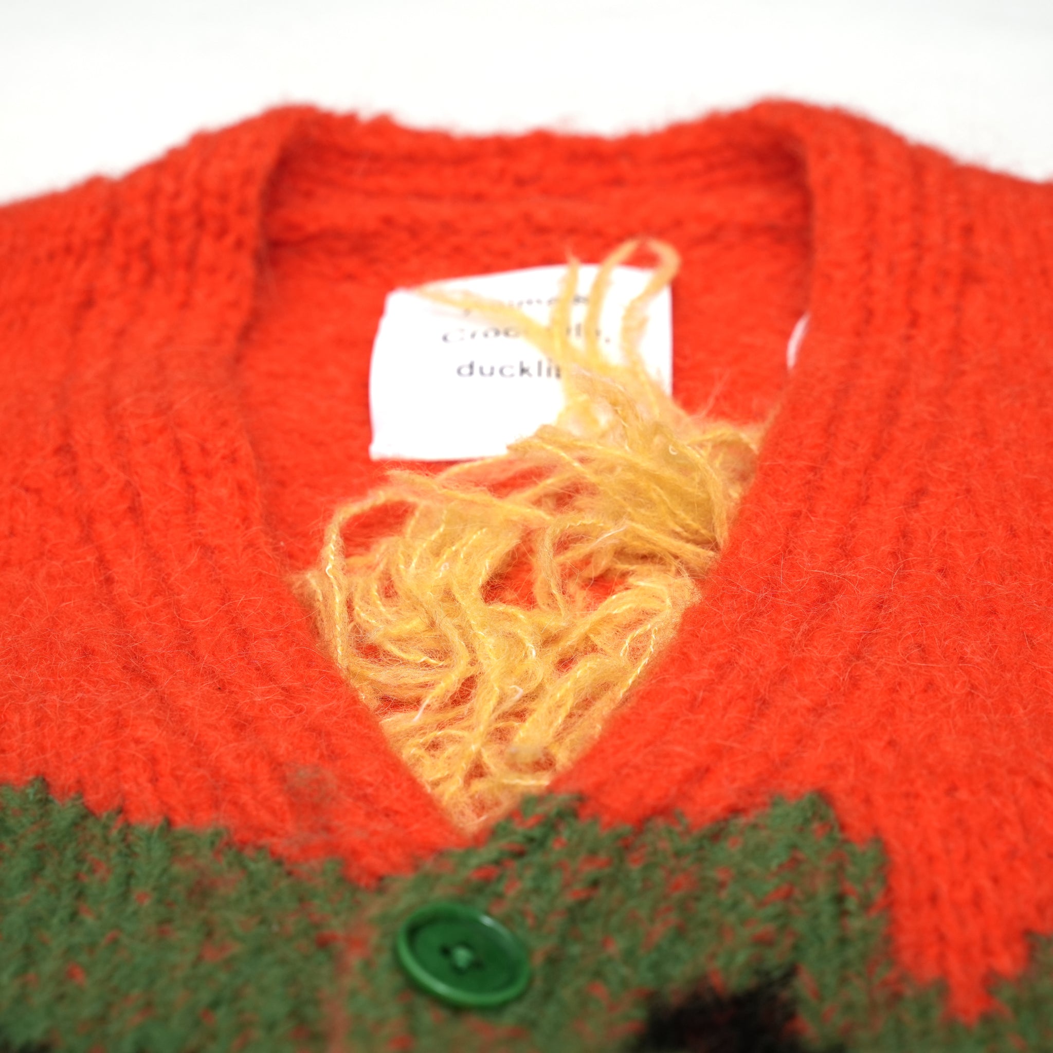 No:WA2-Cardigan-CD | Name:Crocodile Duckling | Type:Cardigan | Color:Coral【WILD ANIMALS_ワイルドアニマルズ】