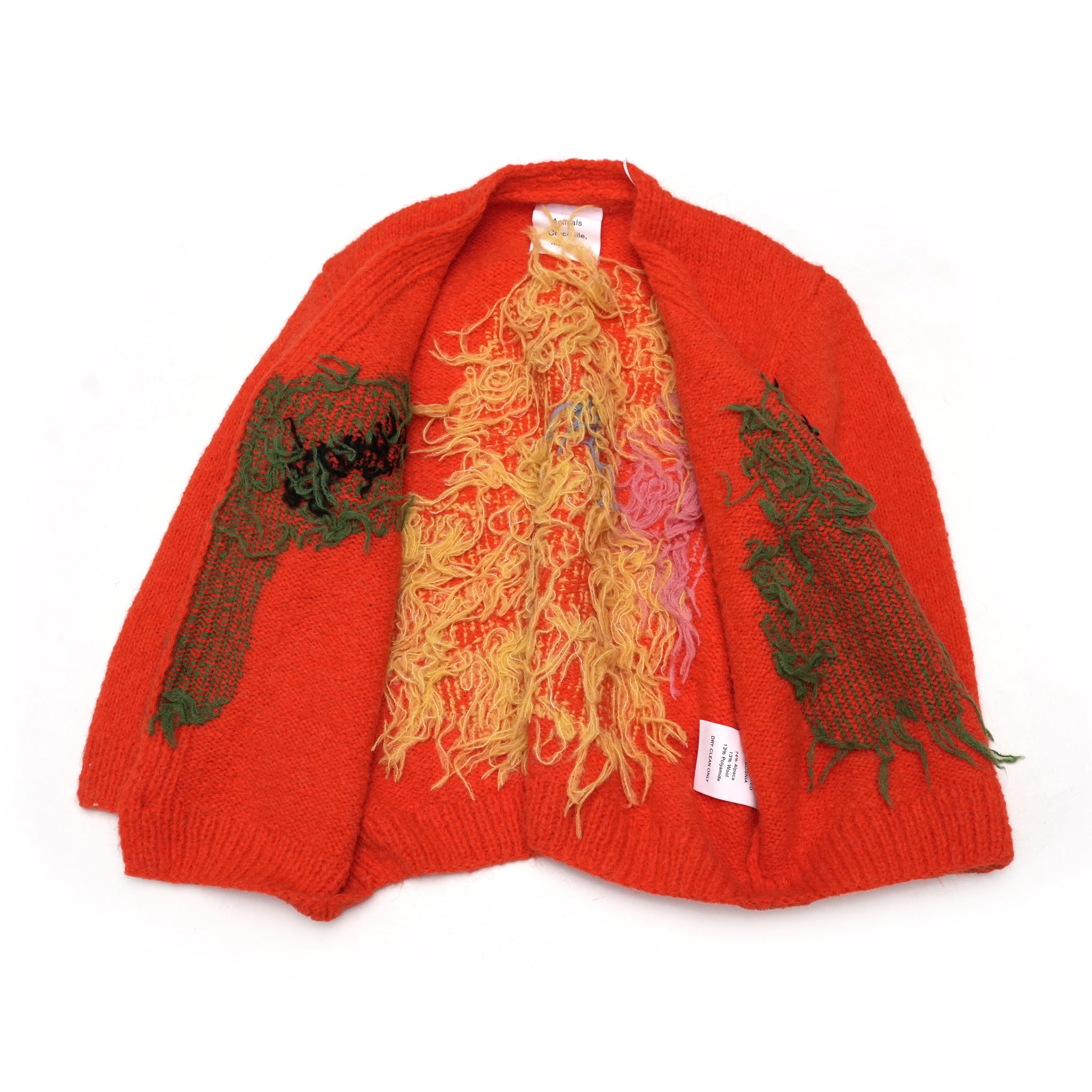 No:WA2-Cardigan-CD | Name:Crocodile Duckling | Type:Cardigan | Color:Coral【WILD ANIMALS_ワイルドアニマルズ】