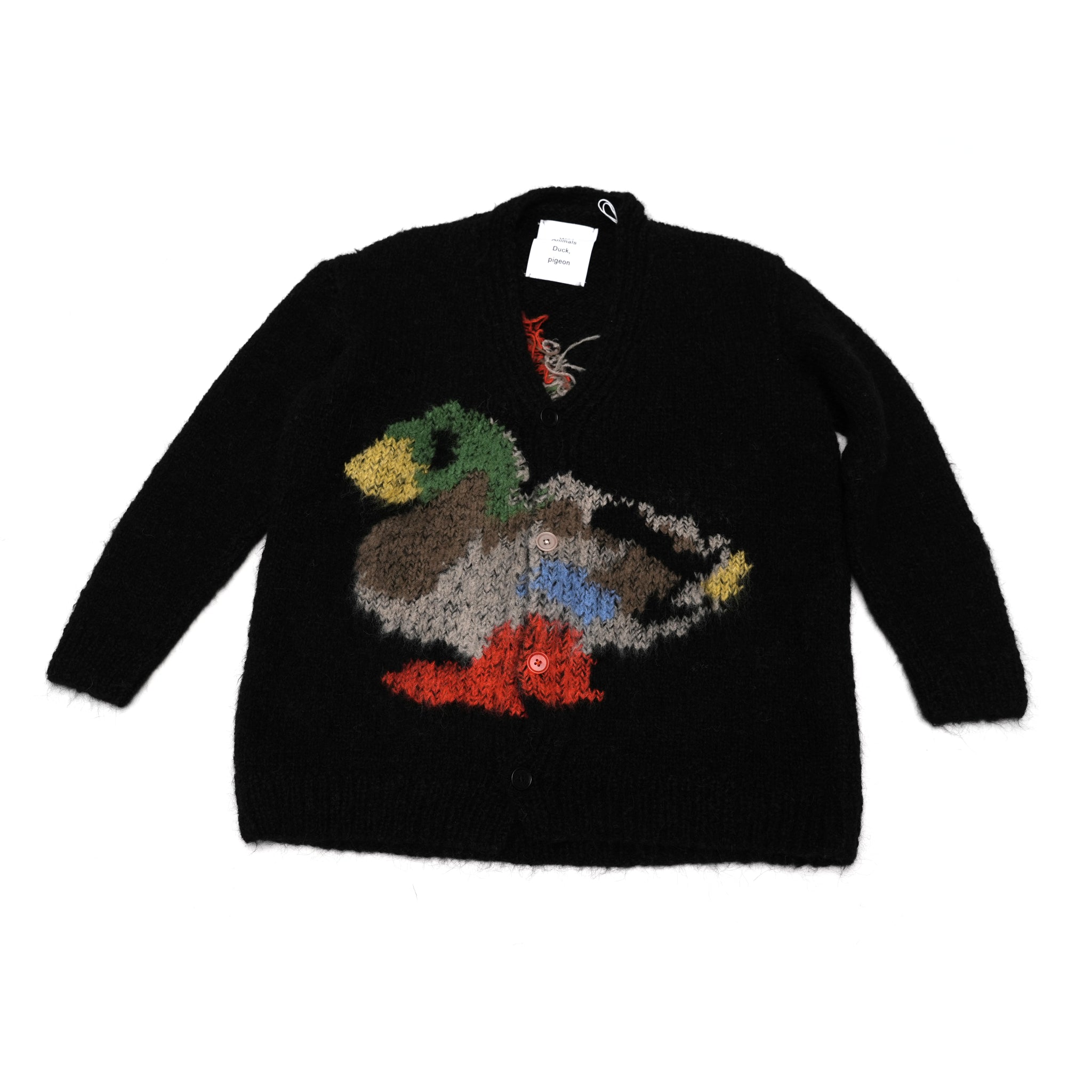 No:WA2-Cardigan-DP | Name:Duck Pigeon | Type:Cardigan | Color:Black【WILD ANIMALS_ワイルドアニマルズ】