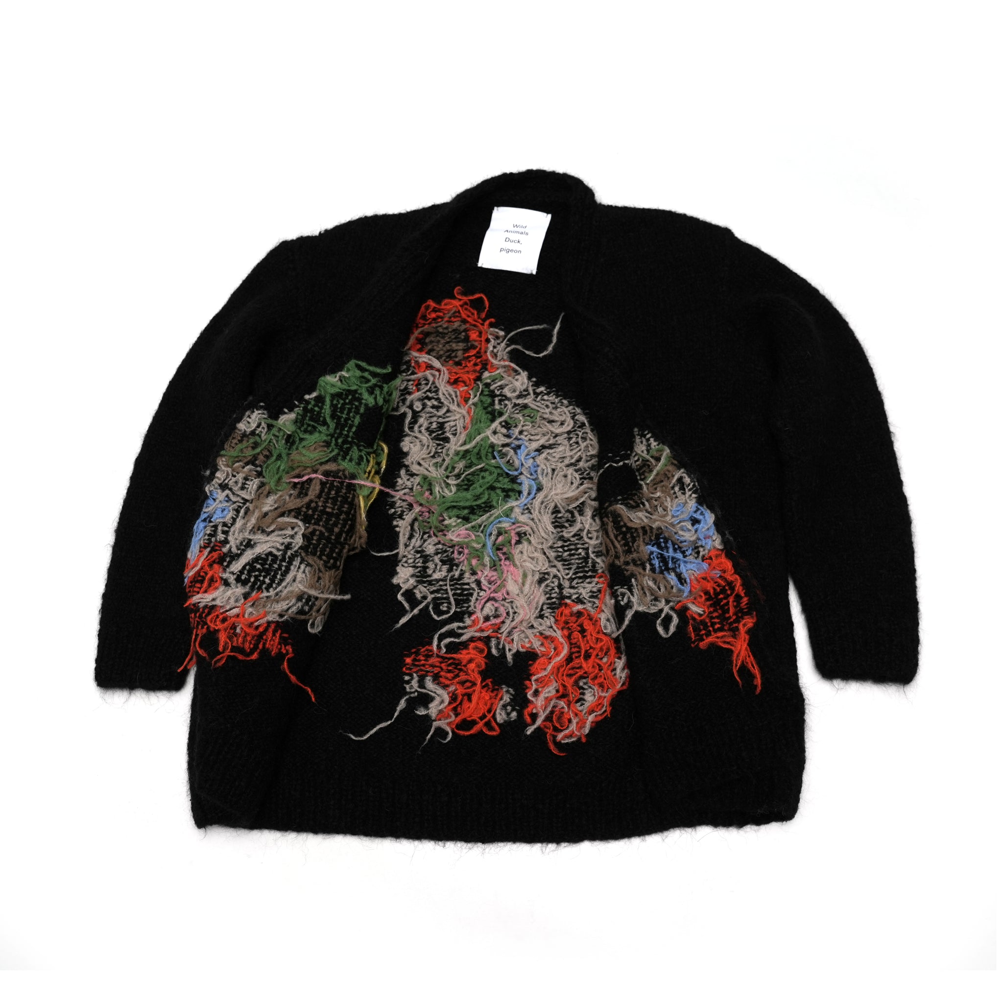 No:WA2-Cardigan-DP | Name:Duck Pigeon | Type:Cardigan | Color:Black【WILD ANIMALS_ワイルドアニマルズ】