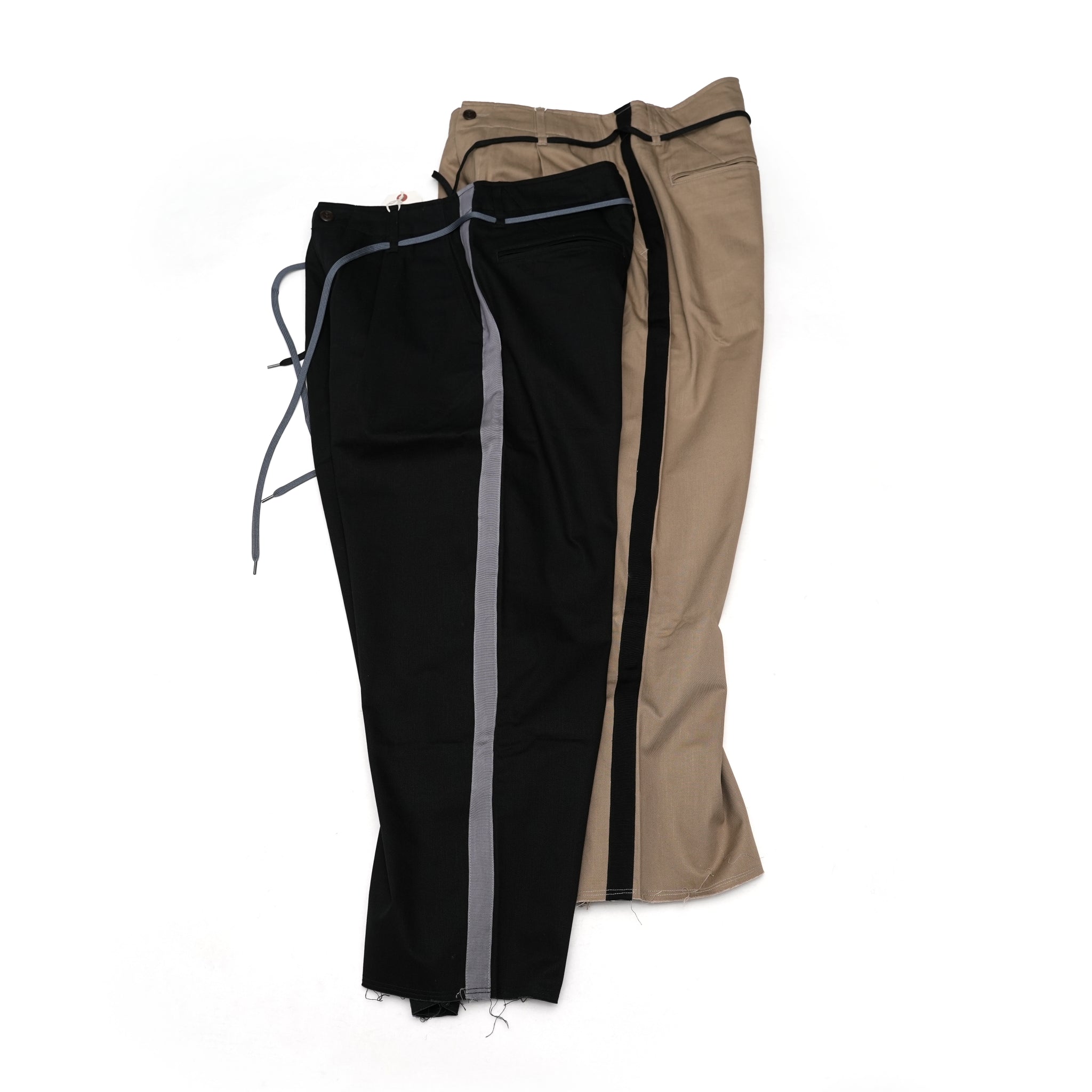 No:kl18spt18 | Name:"DELACROIX" SIDE LINE SKATER PANTS | Color:Beige/Black【KELEN MEN_ケレン】【FK】