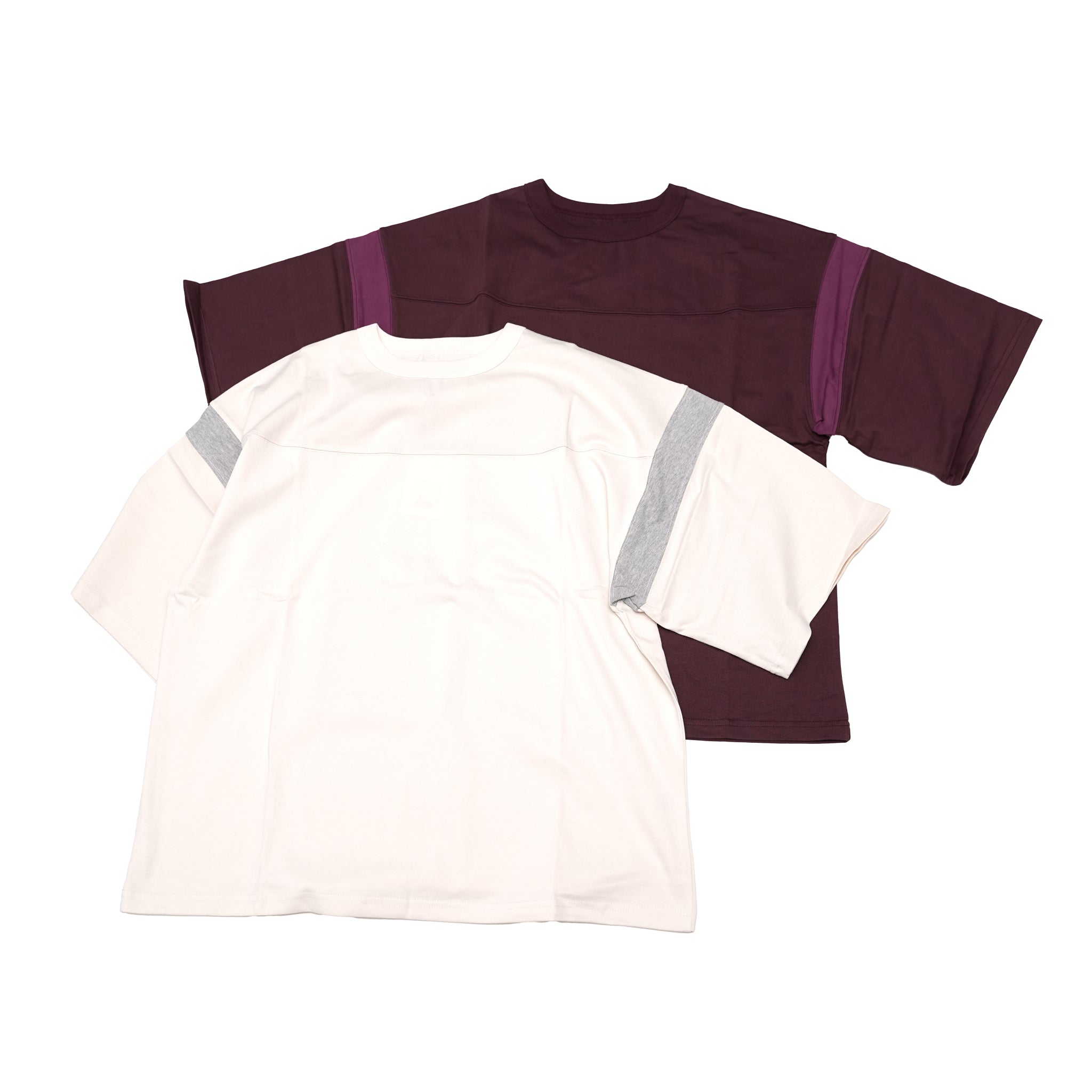 kl22scs116 | "BAIKAL" LINE SLEEVE TOP | Color:Burgundy/Ivory【KELEN MEN_ケレン】【FK】