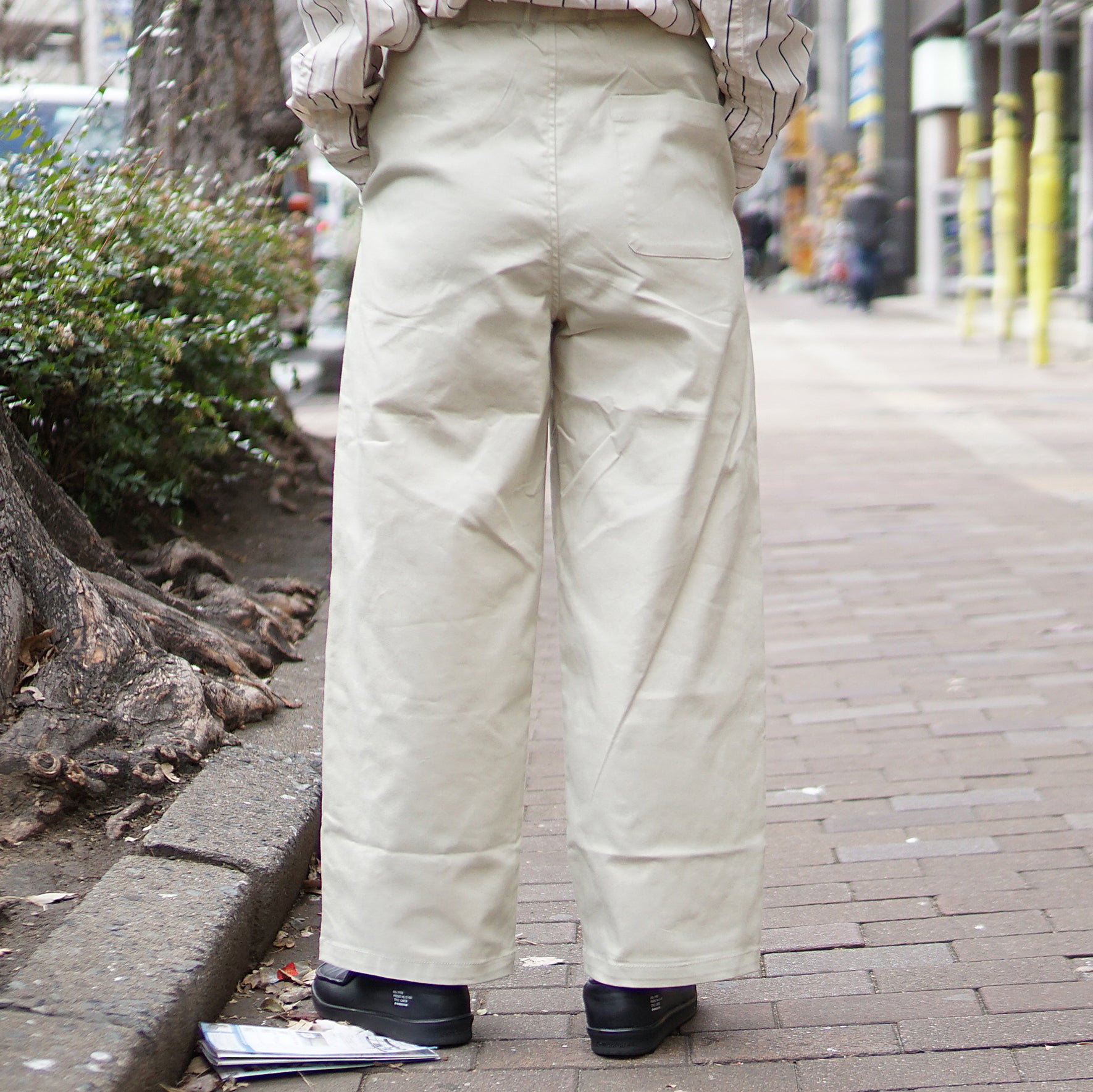 No:m-2210854 | Name:ストレッチパンツ | Color:Beige/Black【MODEM DESIGN_モデムデザイン】