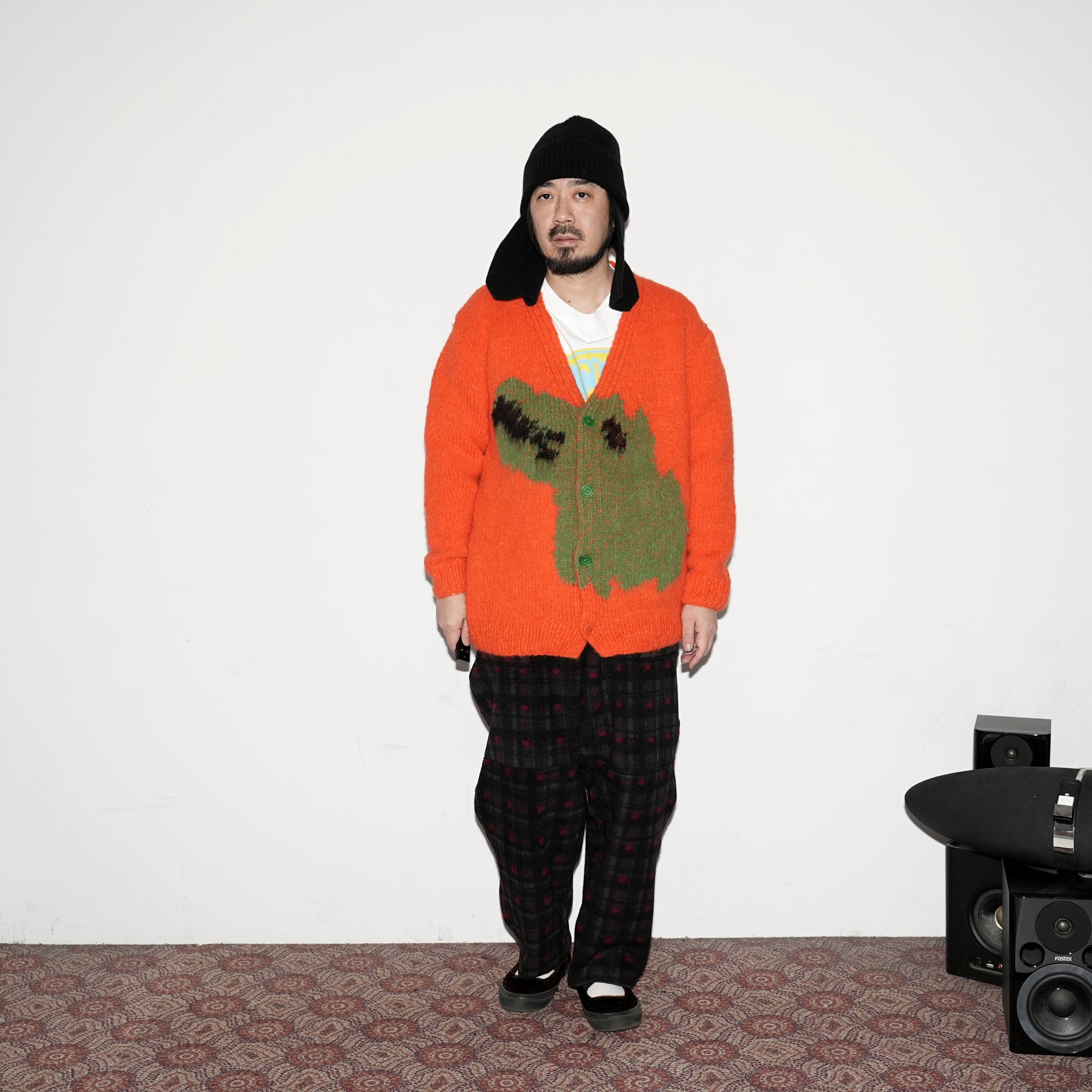 No:WA2-Cardigan-CD | Name:Crocodile Duckling | Type:Cardigan | Color:Coral【WILD ANIMALS_ワイルドアニマルズ】