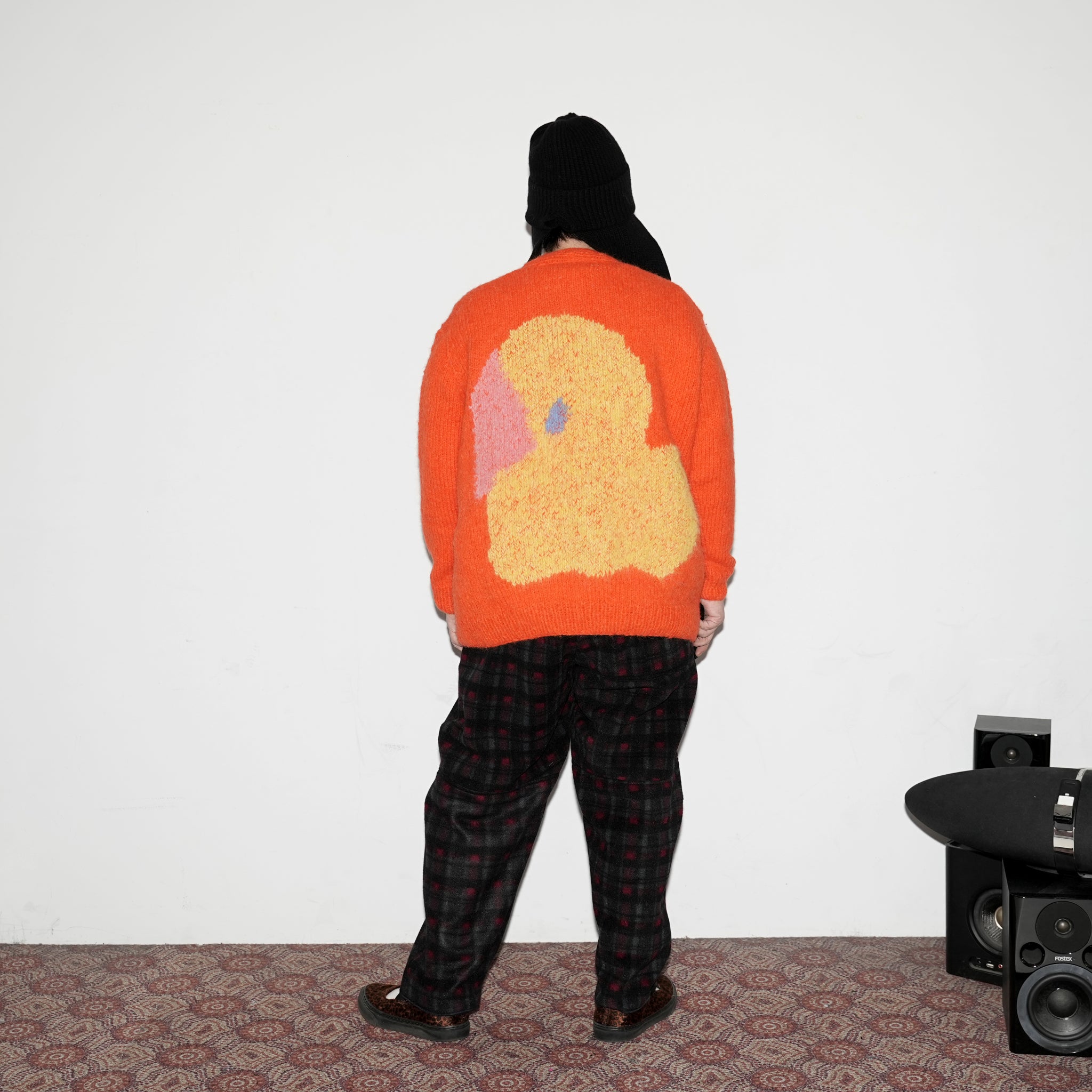 No:WA2-Cardigan-CD | Name:Crocodile Duckling | Type:Cardigan | Color:Coral【WILD ANIMALS_ワイルドアニマルズ】