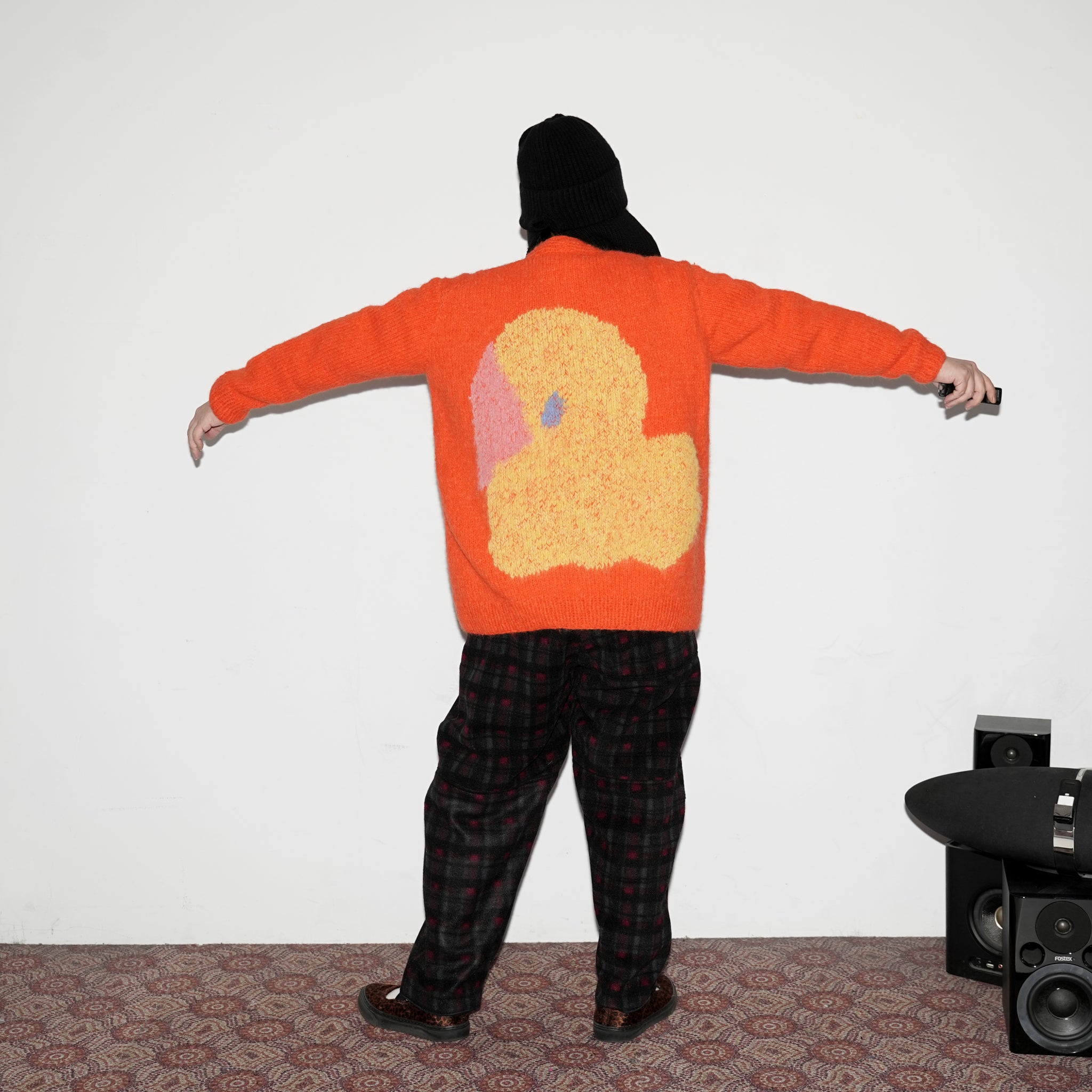 No:WA2-Cardigan-CD | Name:Crocodile Duckling | Type:Cardigan | Color:Coral【WILD ANIMALS_ワイルドアニマルズ】