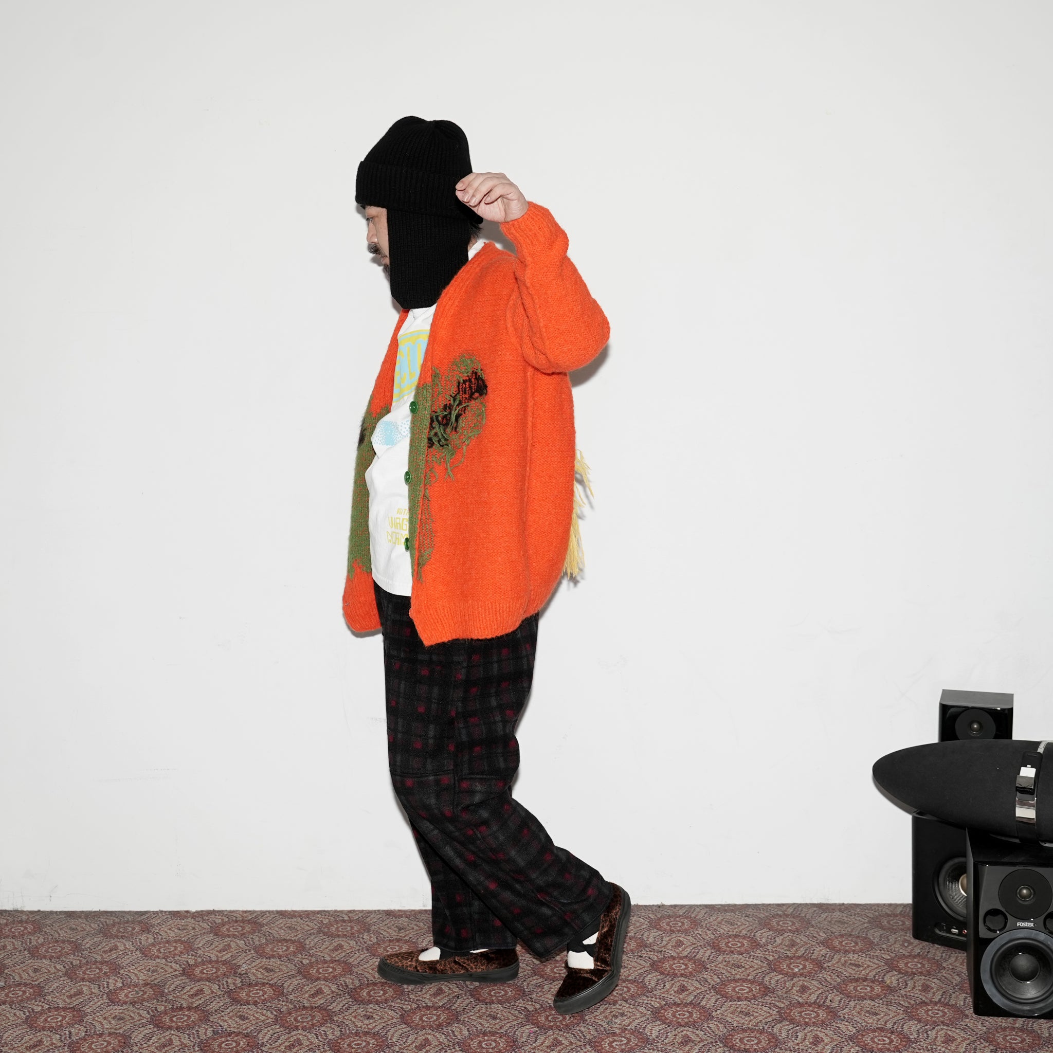 No:WA2-Cardigan-CD | Name:Crocodile Duckling | Type:Cardigan | Color:Coral【WILD ANIMALS_ワイルドアニマルズ】
