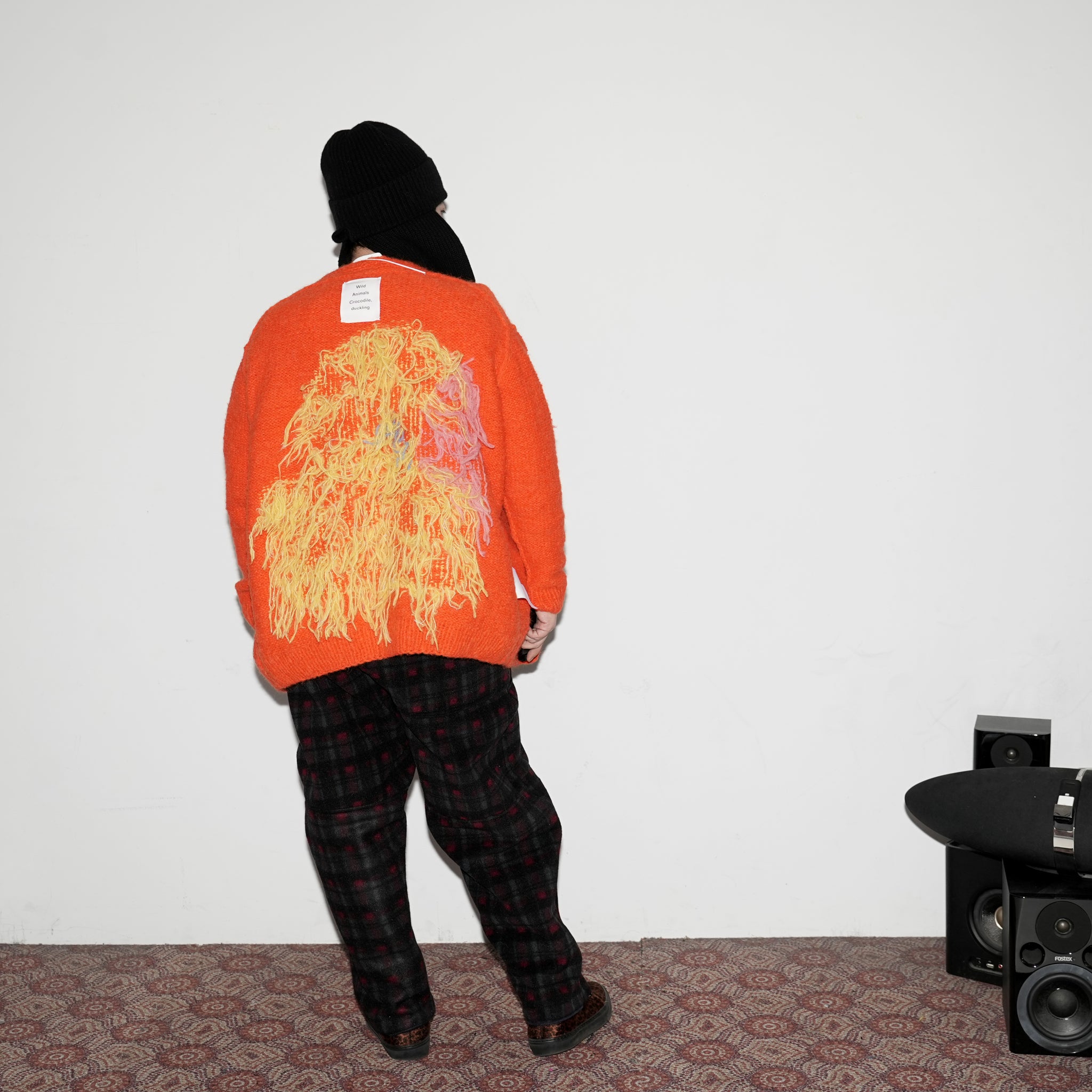 No:WA2-Cardigan-CD | Name:Crocodile Duckling | Type:Cardigan | Color:Coral【WILD ANIMALS_ワイルドアニマルズ】