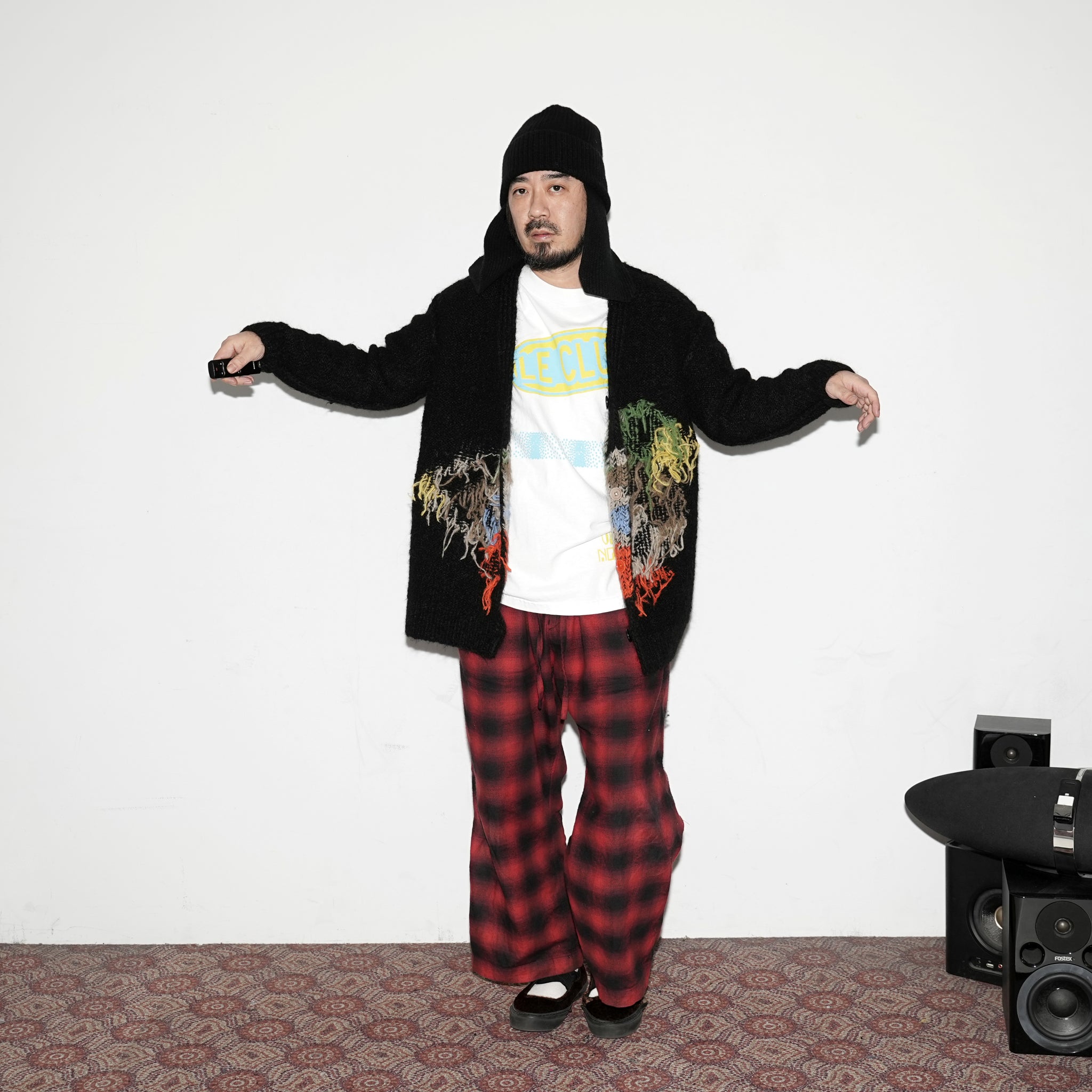 No:WA2-Cardigan-DP | Name:Duck Pigeon | Type:Cardigan | Color:Black【WILD ANIMALS_ワイルドアニマルズ】