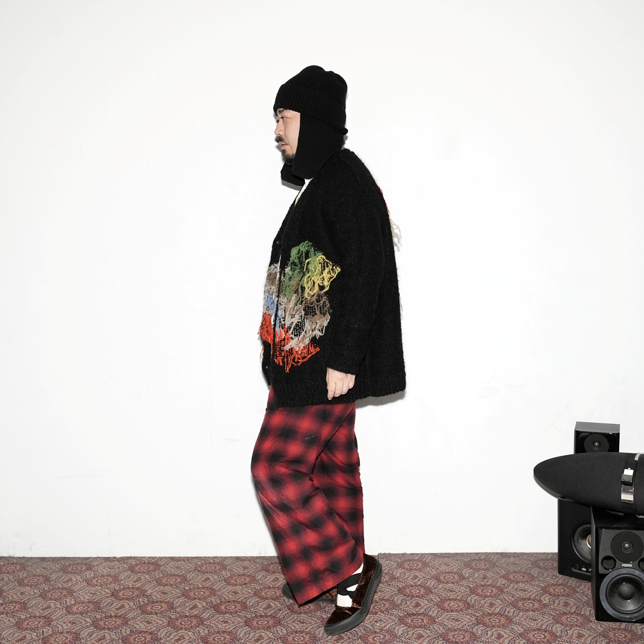 No:WA2-Cardigan-DP | Name:Duck Pigeon | Type:Cardigan | Color:Black【WILD ANIMALS_ワイルドアニマルズ】