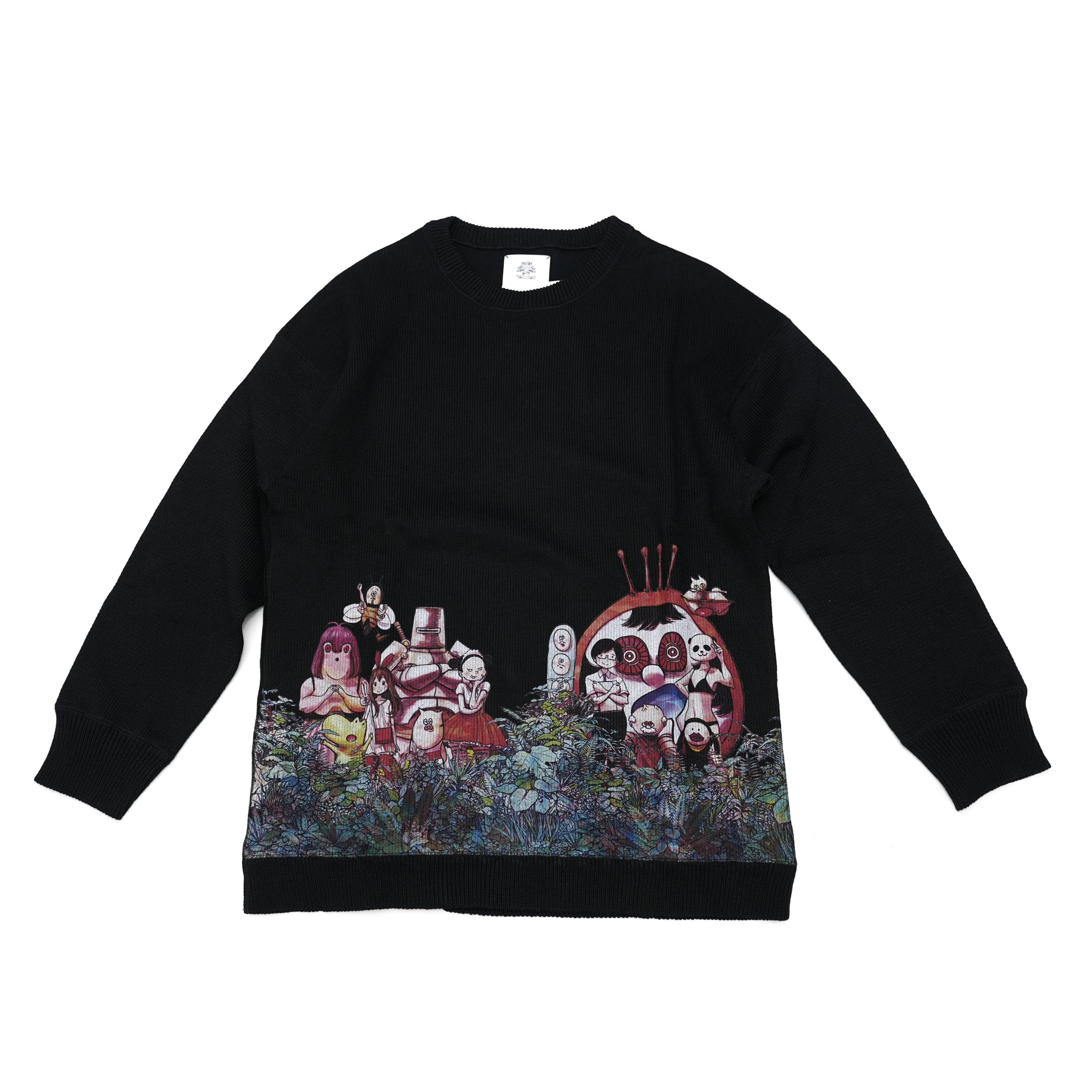 No:SF*IA-01 | Name:勇者たち Knit Sweater | Color:Black【浅野いにお × STOF 22AW SPECIAL ITEM】【archive】