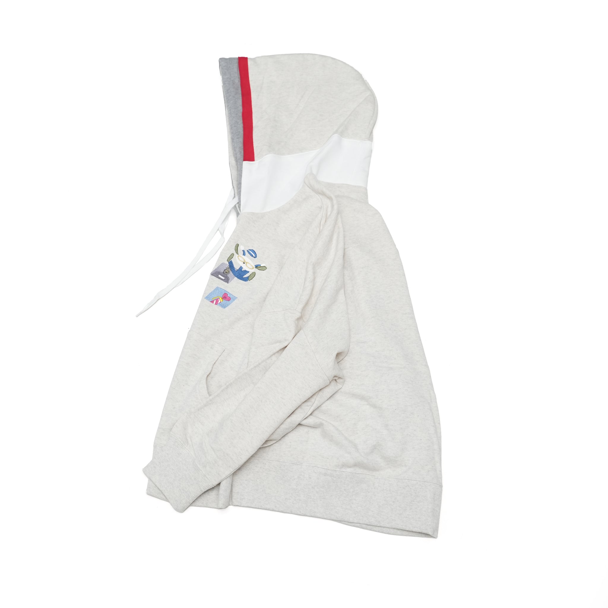 No:bsdodd-03_a | Name:City Scenery Embroidery Hoodie | Color:Oat Meal【BEDSIDEDRAMA_ベッドサイドドラマ】【archive】