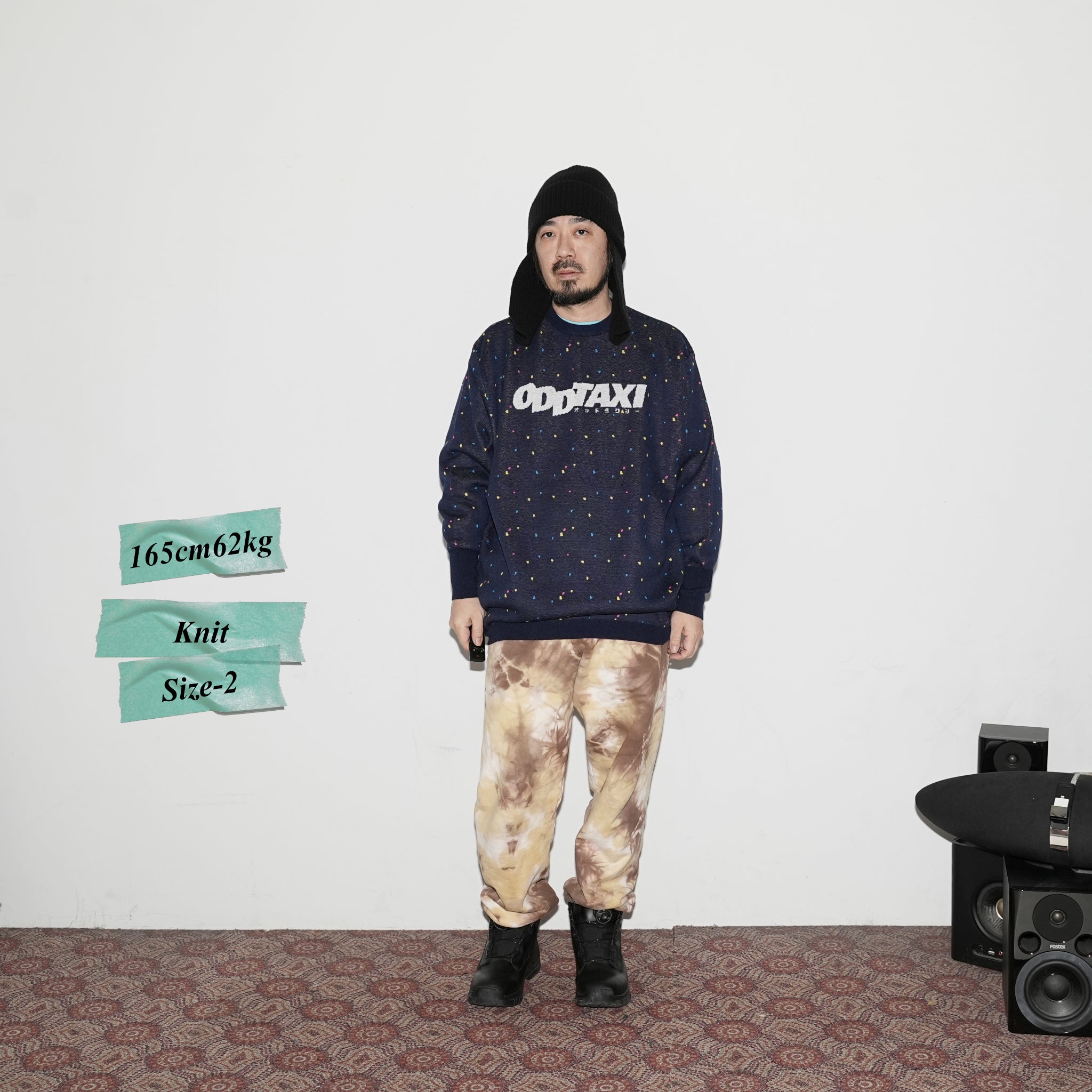 No:bsdodd-02 | Name:City Lights Knit Sweater | Color:Navy【BEDSIDEDRAMA_ベッドサイドドラマ】【archive】