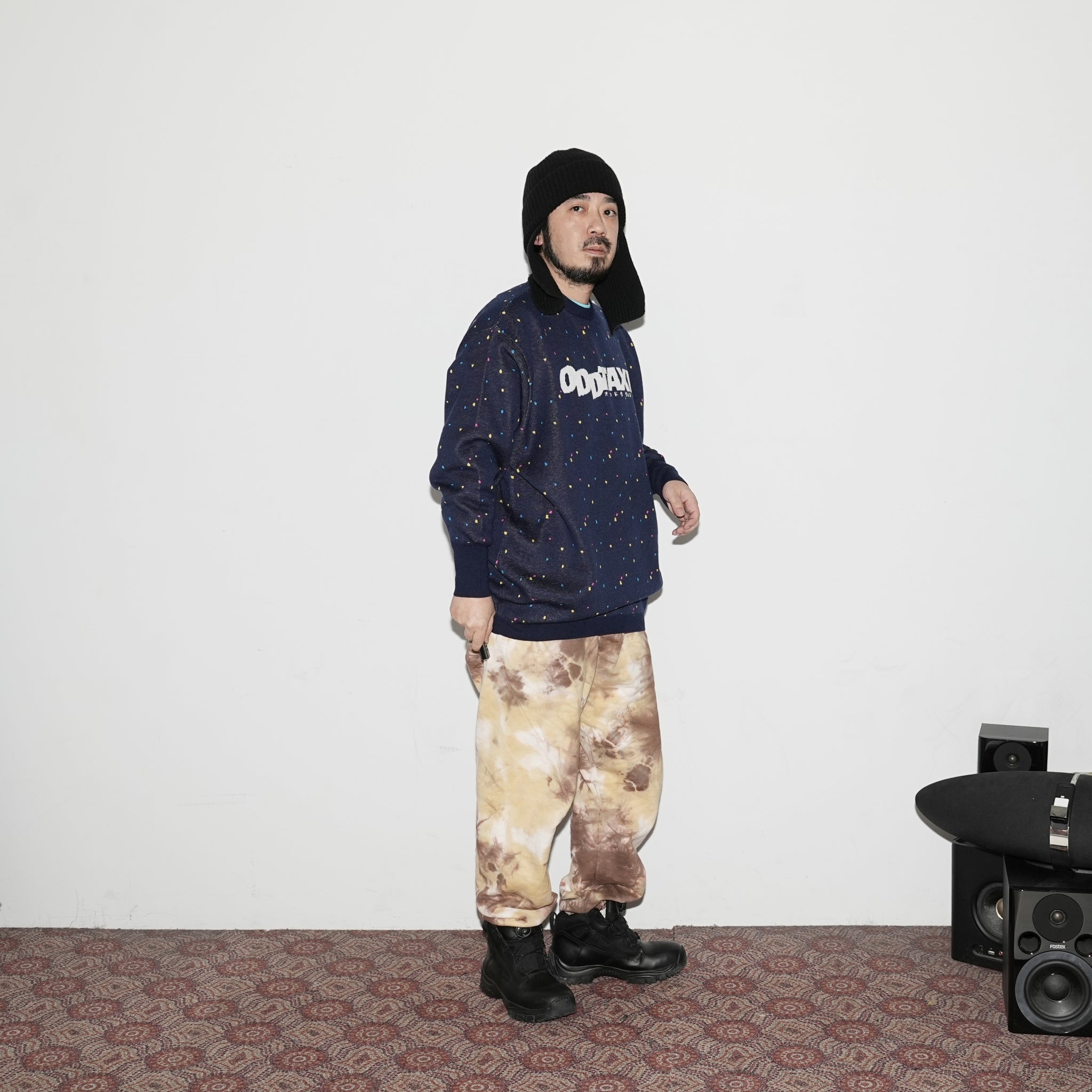 No:bsdodd-02 | Name:City Lights Knit Sweater | Color:Navy【BEDSIDEDRAMA_ベッドサイドドラマ】【archive】