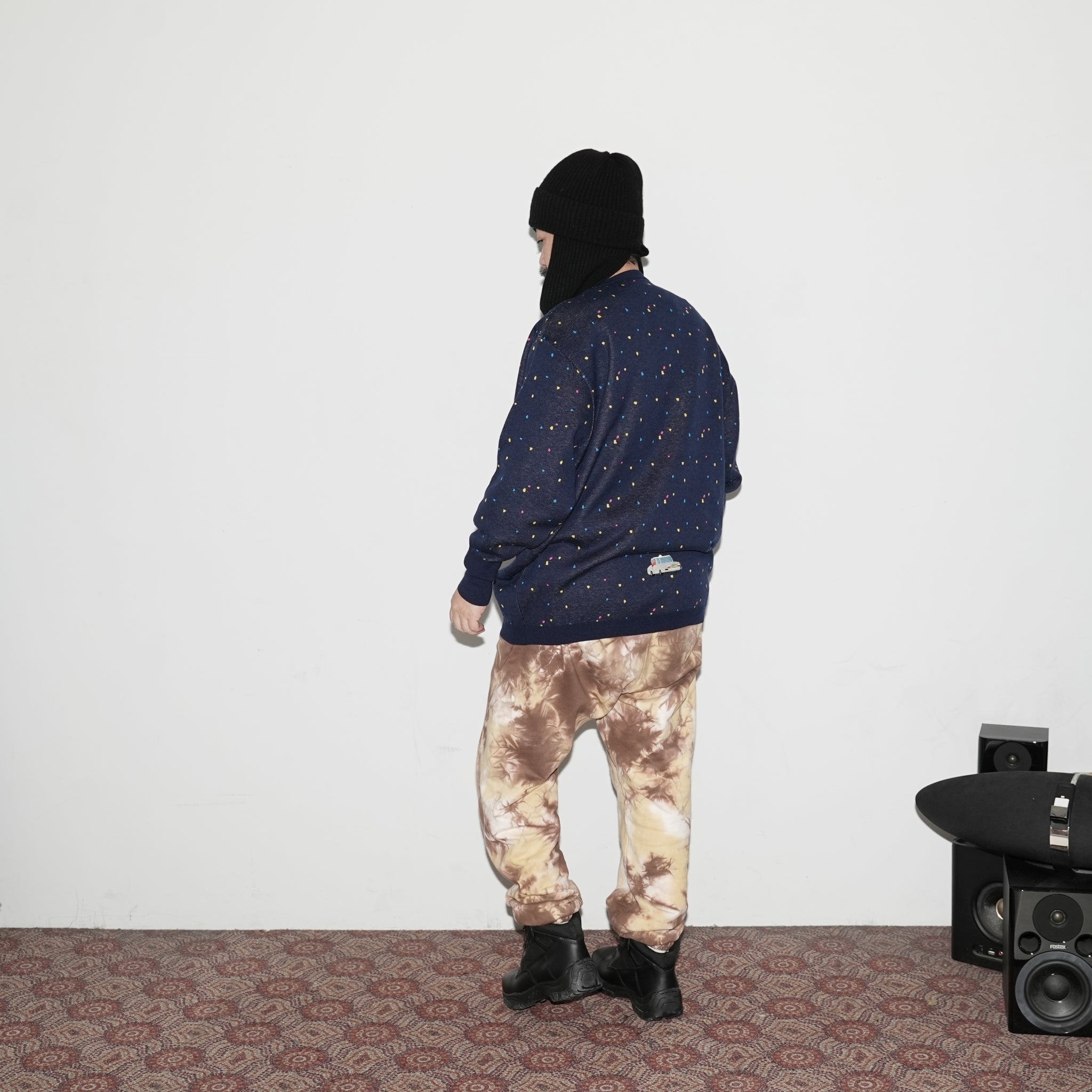 No:bsdodd-02 | Name:City Lights Knit Sweater | Color:Navy【BEDSIDEDRAMA_ベッドサイドドラマ】【archive】