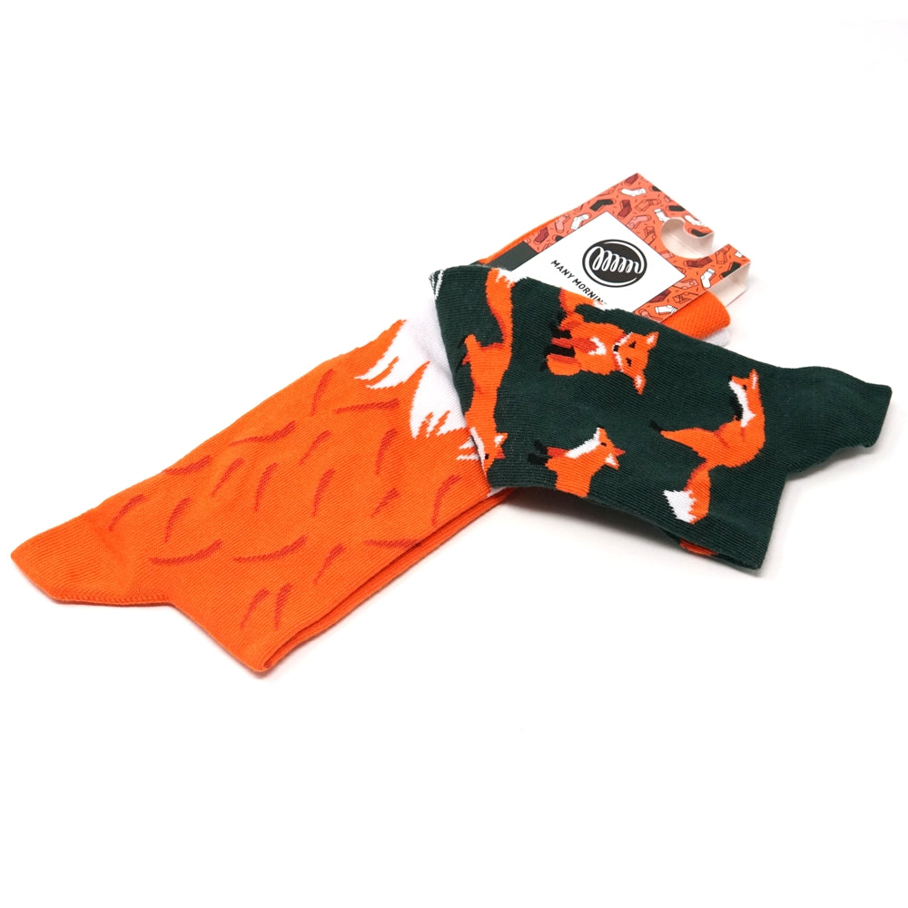 many mornings reguler socks /The Red Fox/ 【many mornings メニ―モーニングス】【ネコポス選択可能】-MANY MORNIGS-ADDICTION FUKUOKA