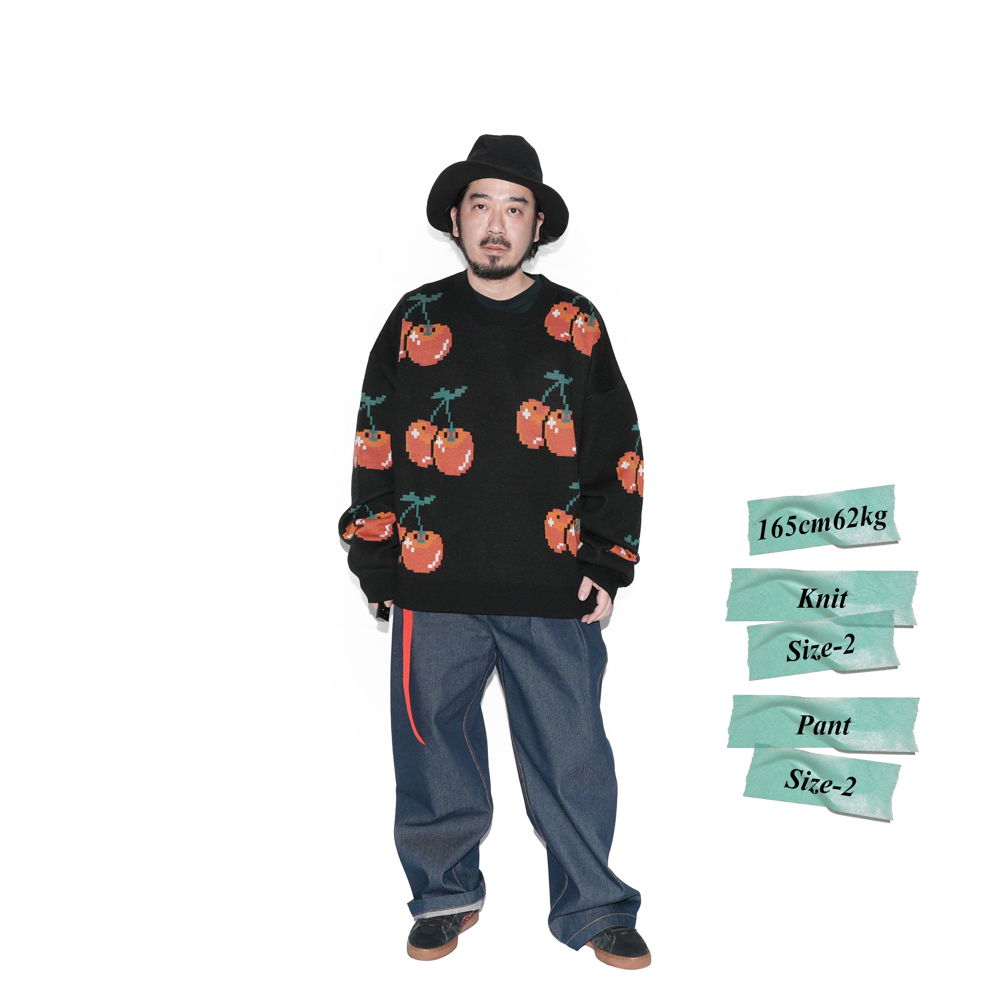 Cherry knit crewneck – Black | PLATEAU STUDIO