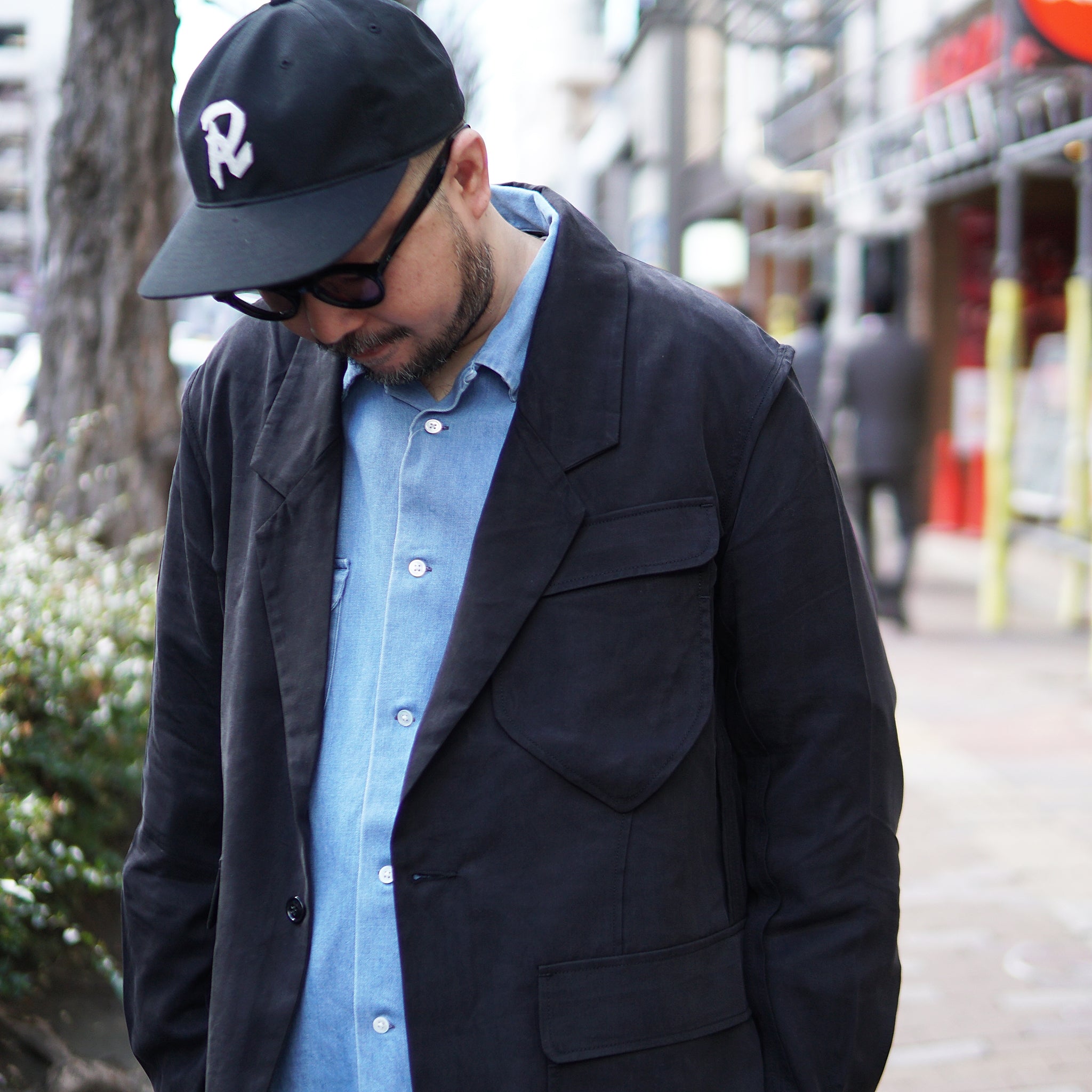 No:M31017-17 | Name:Ura Low Lapel Blazer | Color:Tencel Black【MONITALY_モニタリー】【archive】