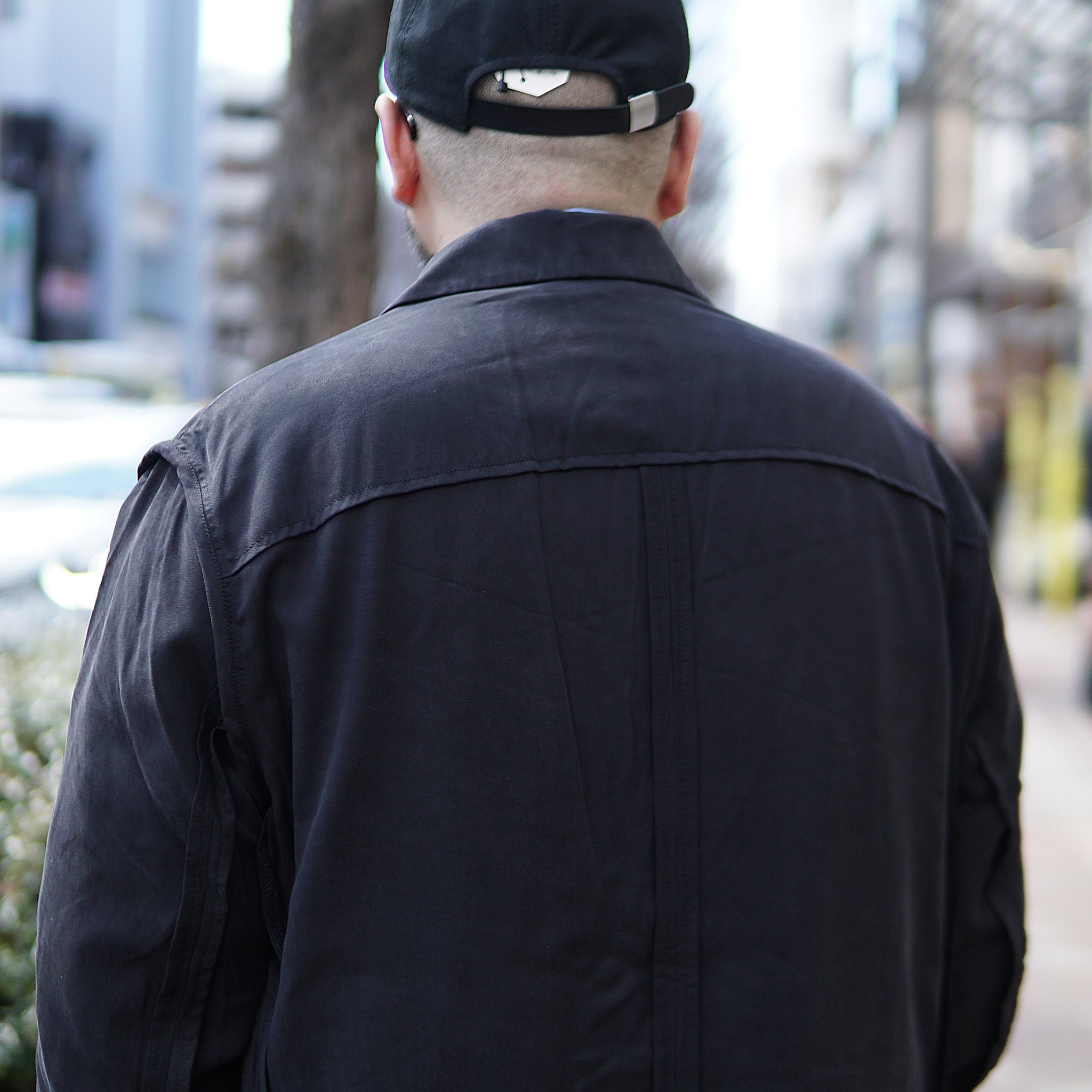 No:M31017-17 | Name:Ura Low Lapel Blazer | Color:Tencel Black【MONITALY_モニタリー】