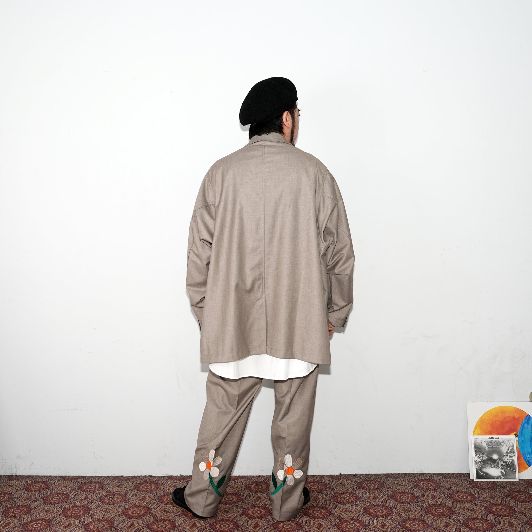 No:LL-JK01 | Name:Flower Embroidery Big Jacket | Color:Gray/Navy【EFILEVOL_エフィレボル】【archive】