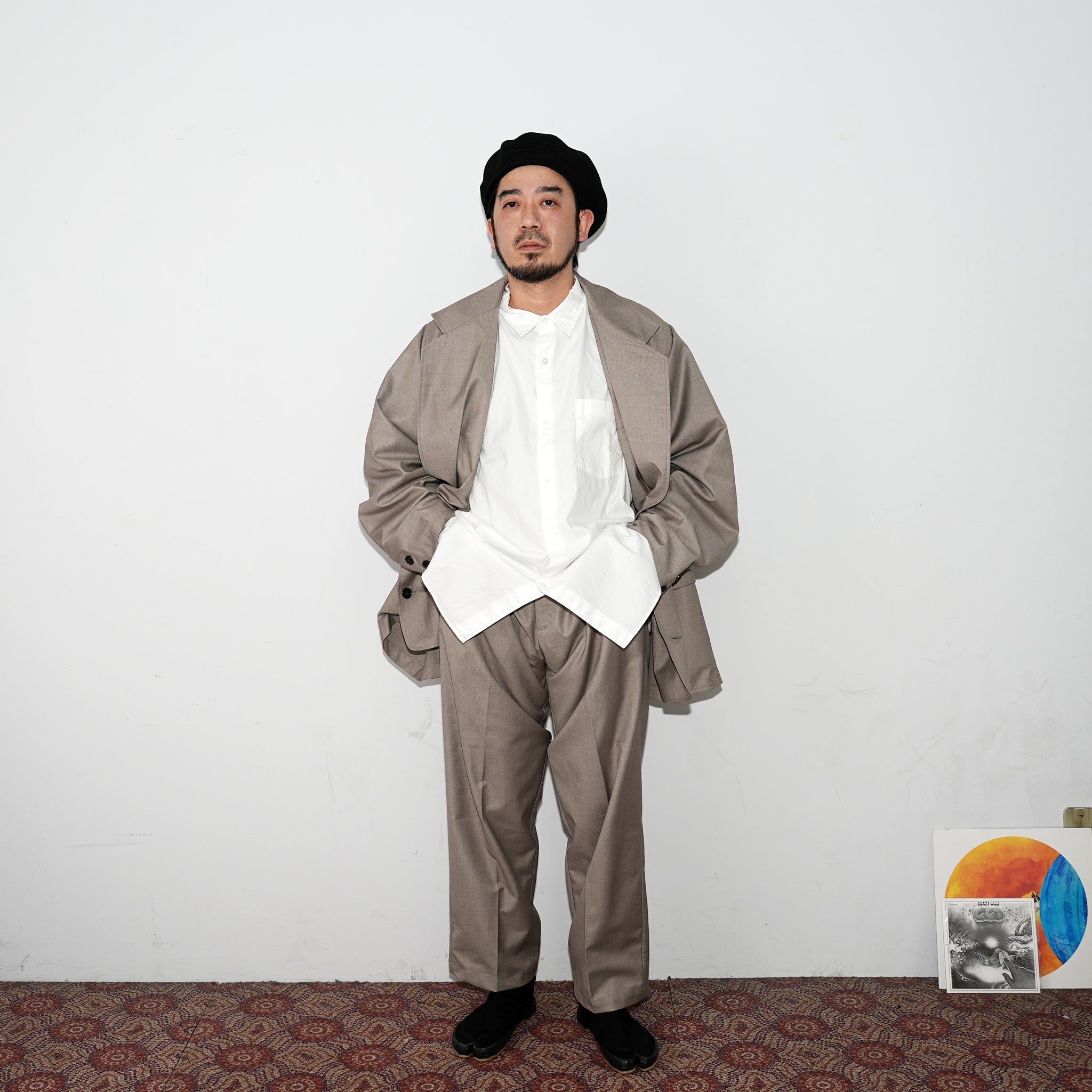 No:LL-JK01 | Name:Flower Embroidery Big Jacket | Color:Gray/Navy【EFILEVOL_エフィレボル】