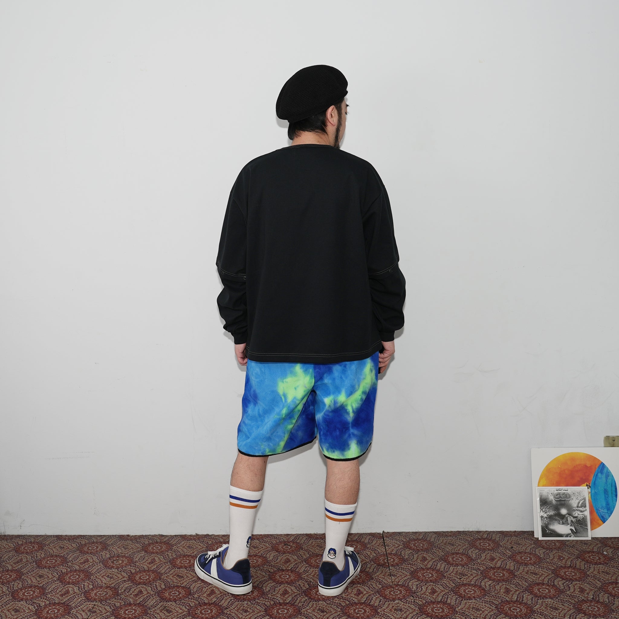 pw21s01 | TIE DYE FLEECE SHORTS | Color:Neon-Blue | Size:Free【PLATEAU STUDIO_プラトー スタジオ】