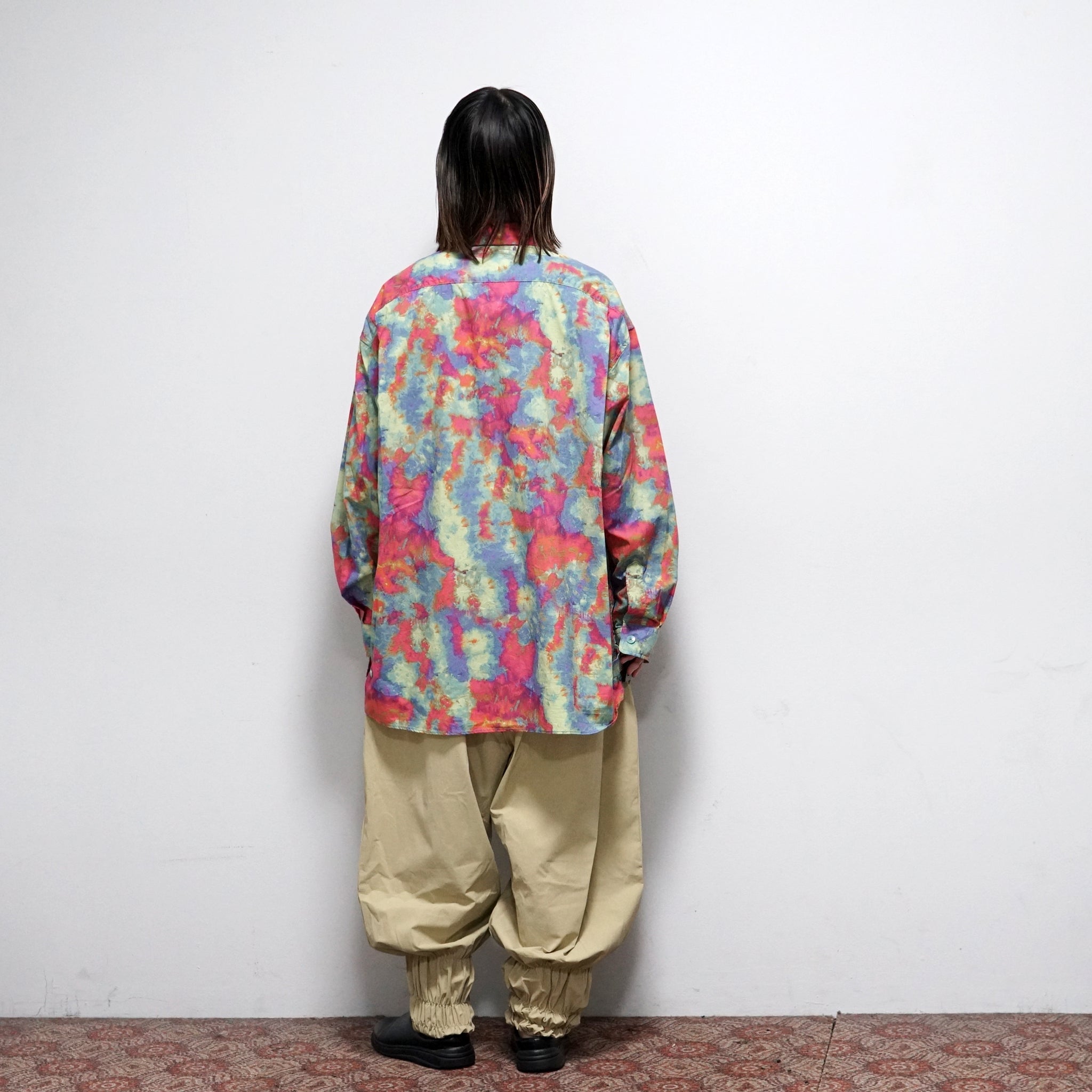 Uneven dyeing long sleeve shirtsLime Base | VARDE77